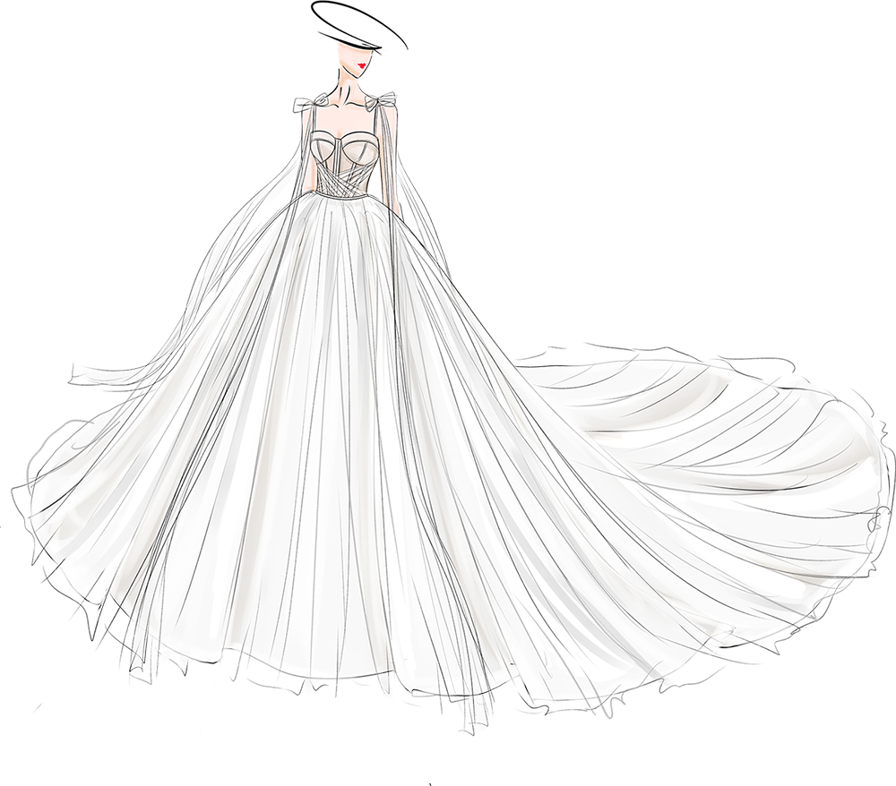 custom wedding dress on Brydealo