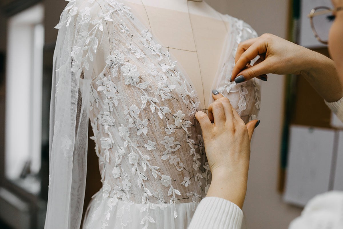 custom wedding dress production