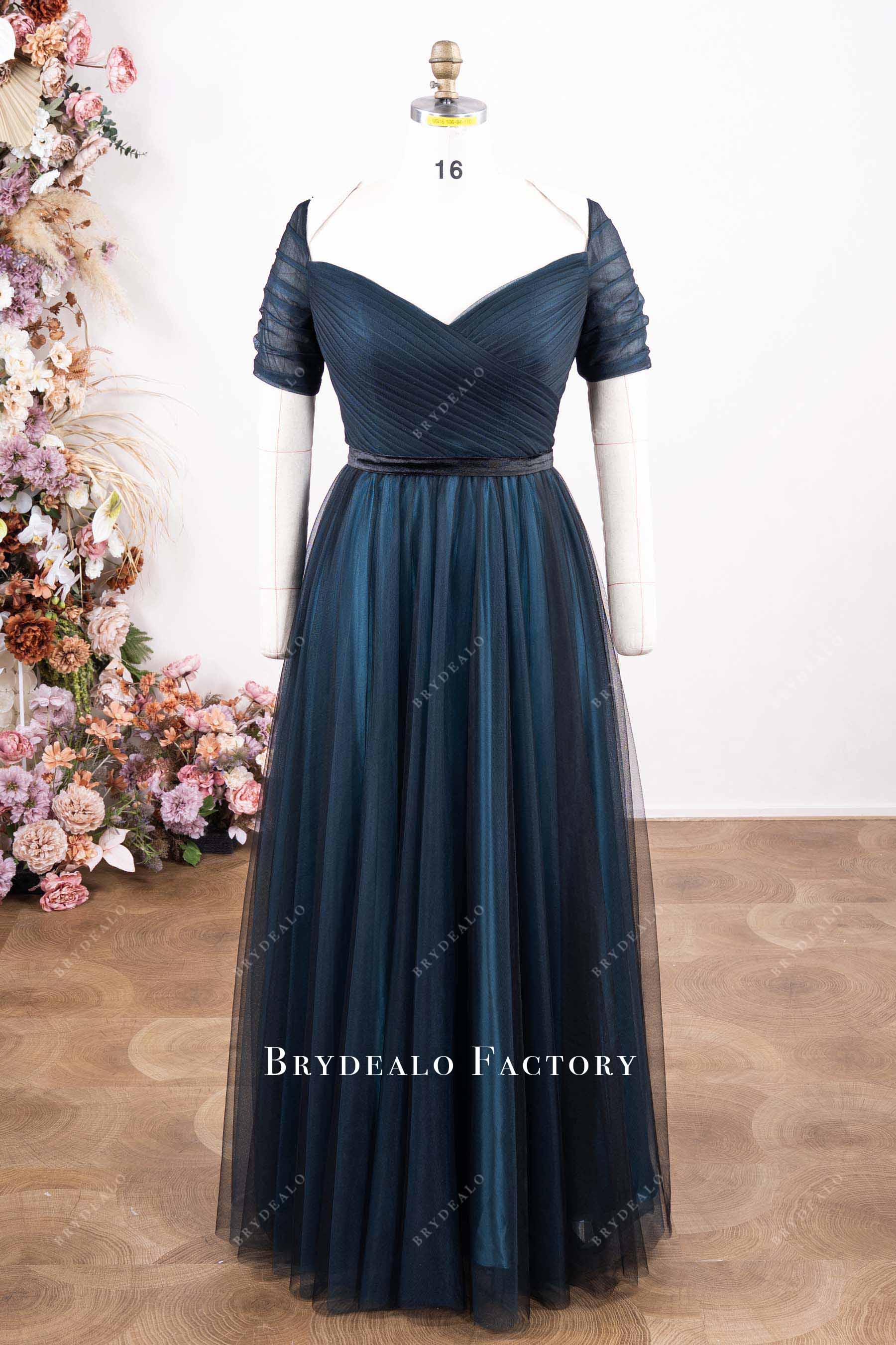 elegant two-tone mother of bride dress