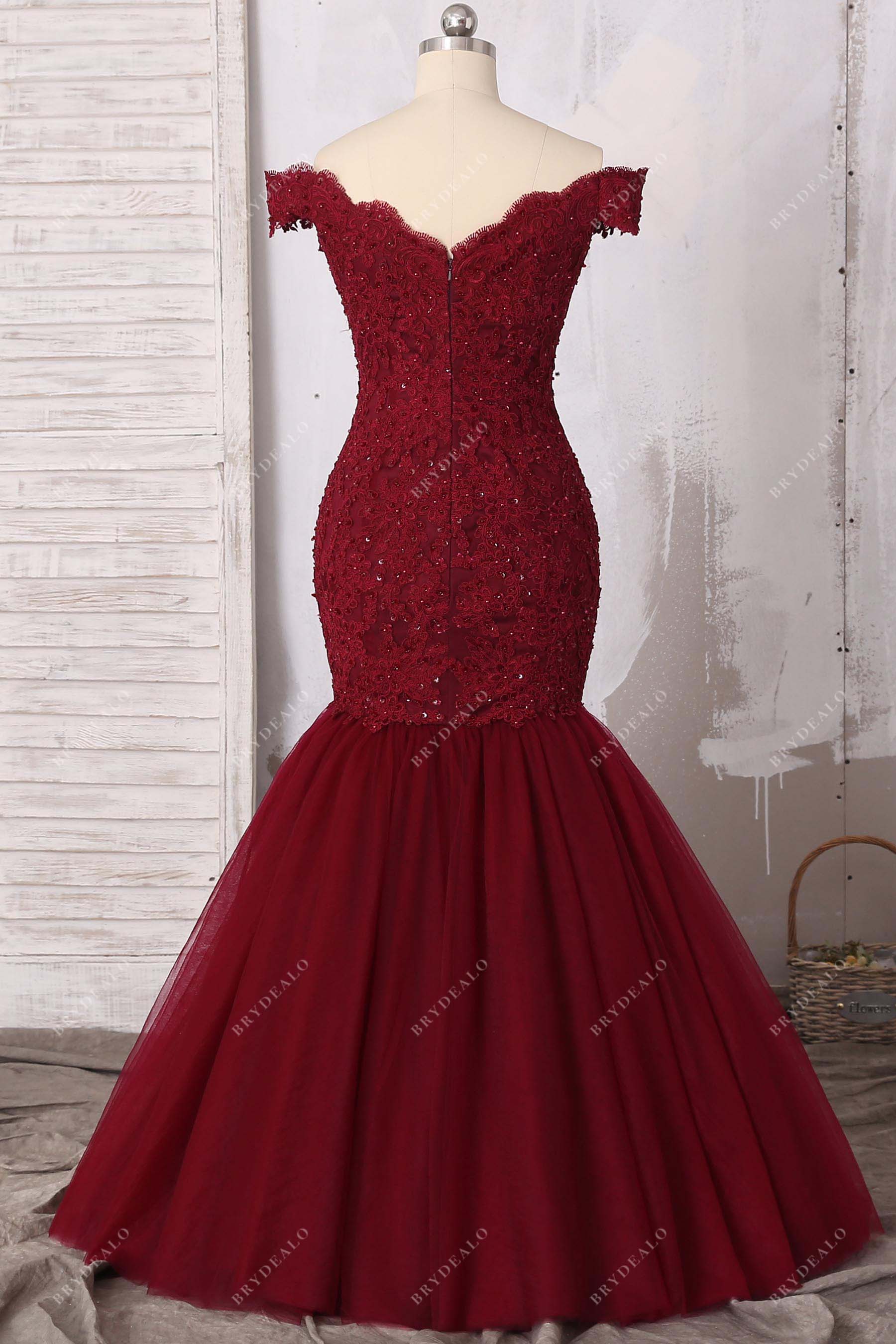 shimmery lace cap sleeve tulle prom dress