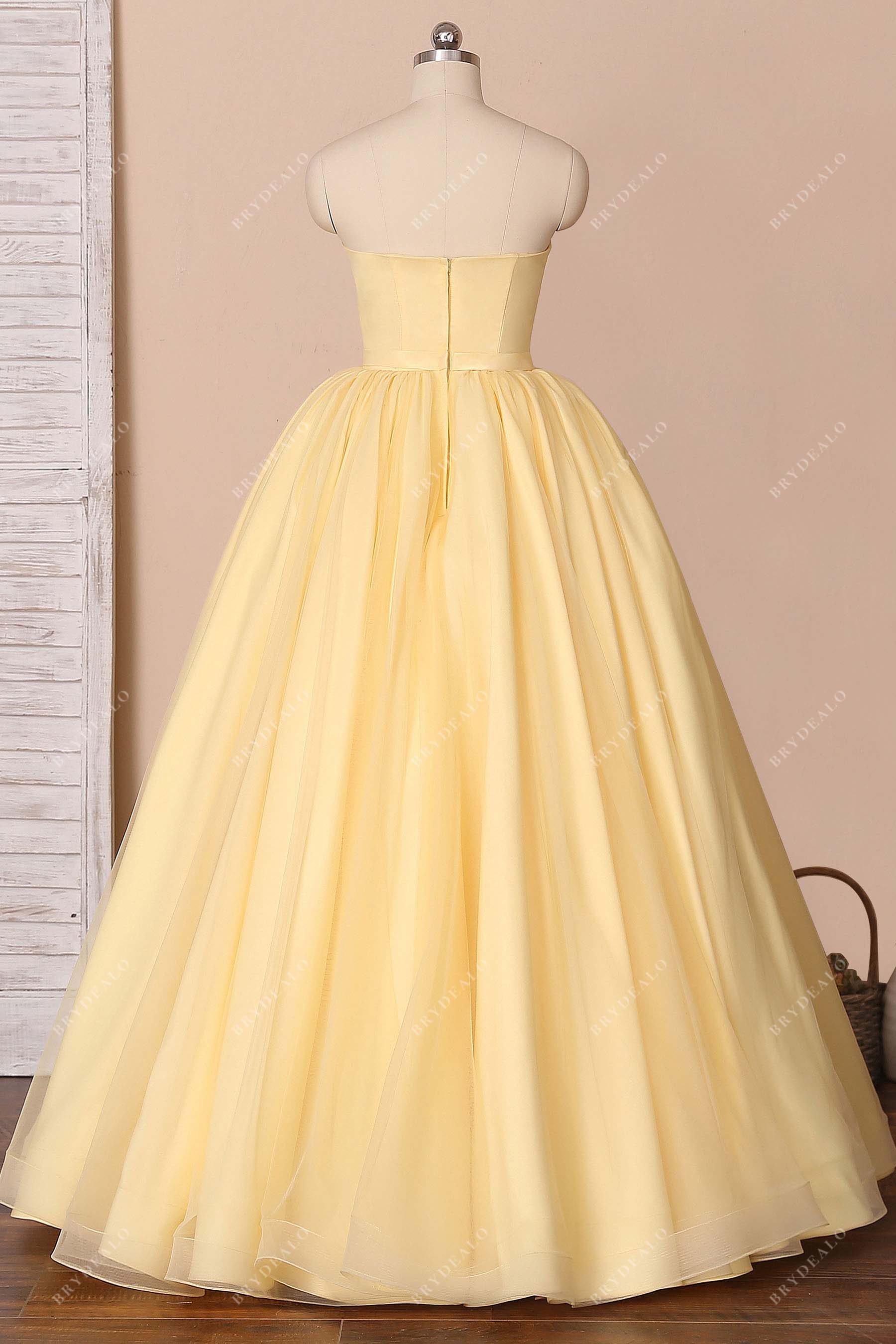 Open Back Ball Gown Floor Length Quinceañera Dress