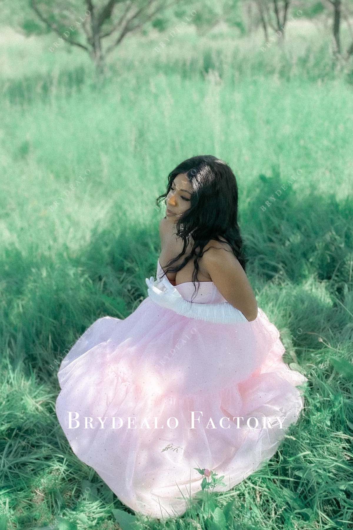 pink prom dress sweetheart neckline Sweetheart Neck Prom Dress, Prom Ball Gown, Pink Prom Dress, 3d Flowers Prom Dress, Elegant Prom Dress, Vestido de Graduacion, Prom Dresses,