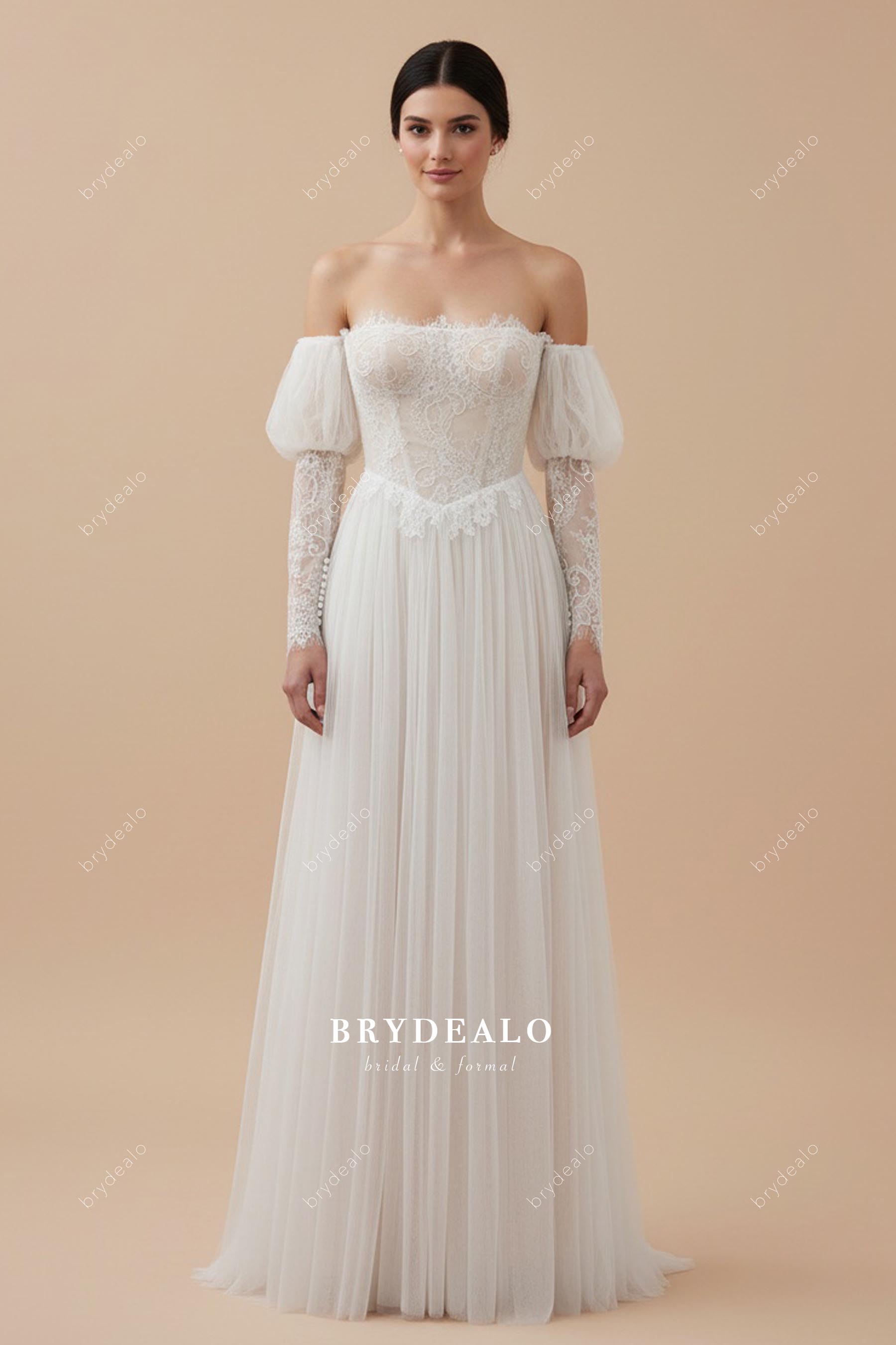sleeve boho wedding dress