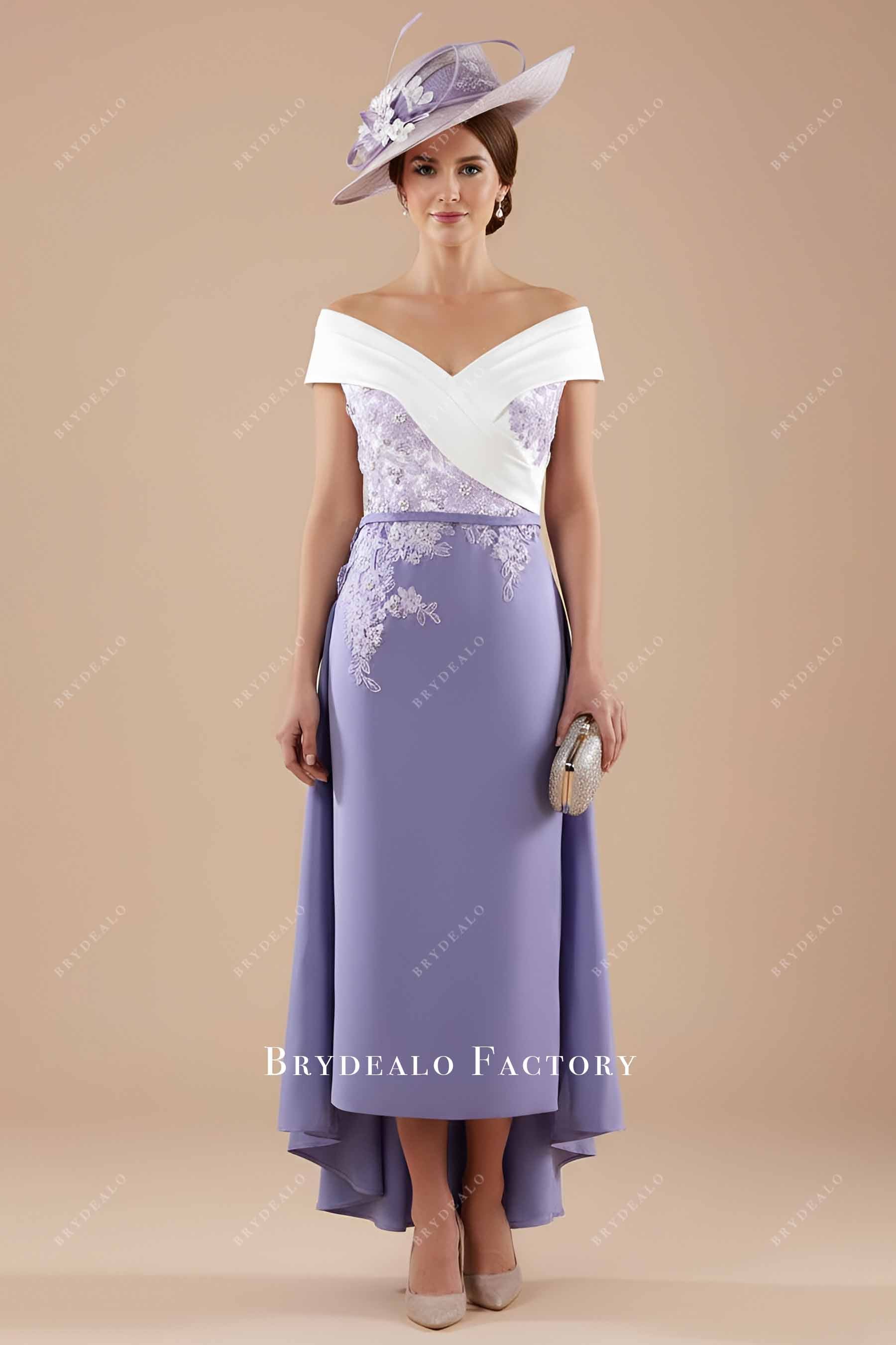 two-tone overskirt mother of bride dress