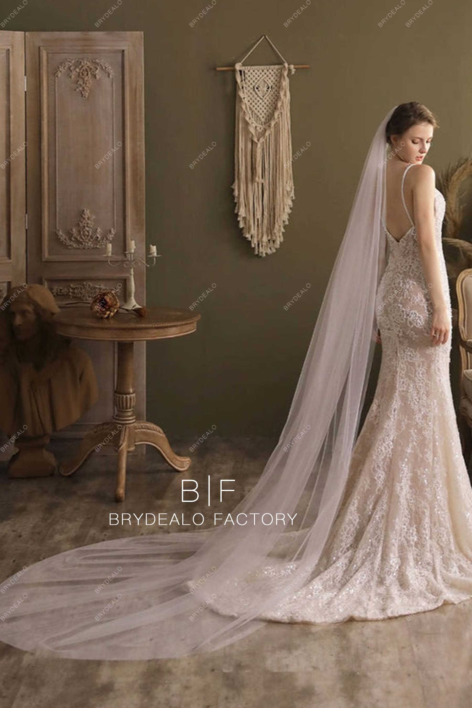 refined cathedral length bridal veil