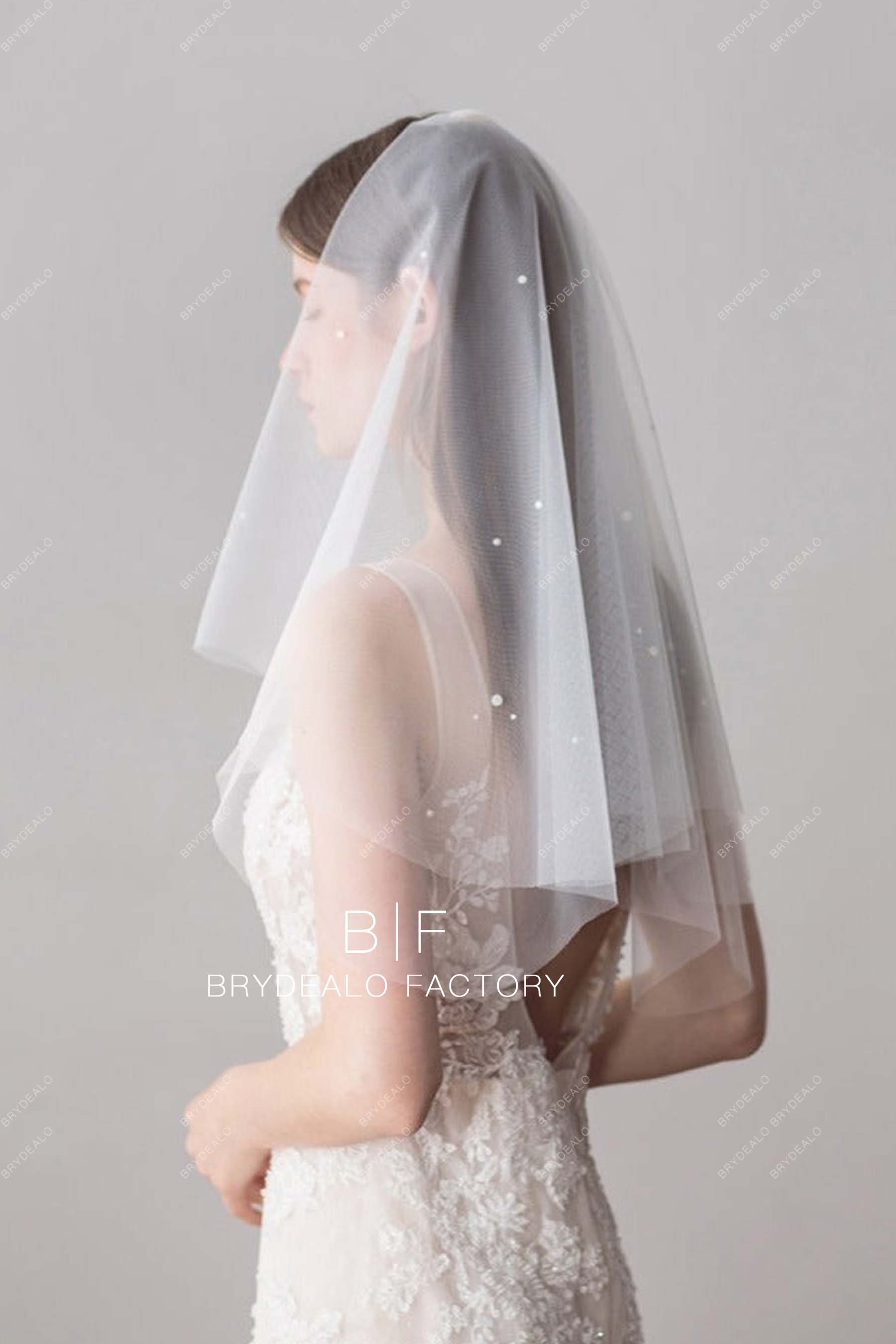 Stylish Elbow Length Wedding Veil