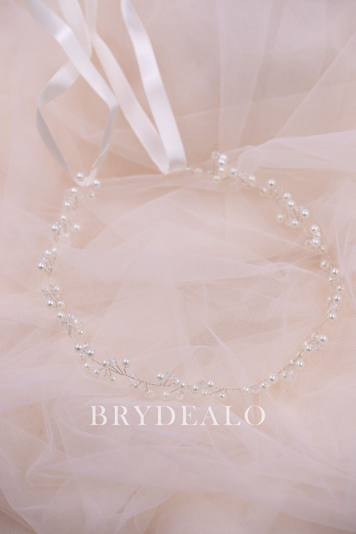 Dreamlike Pearls Rhinestones Bridal Wedding Headband