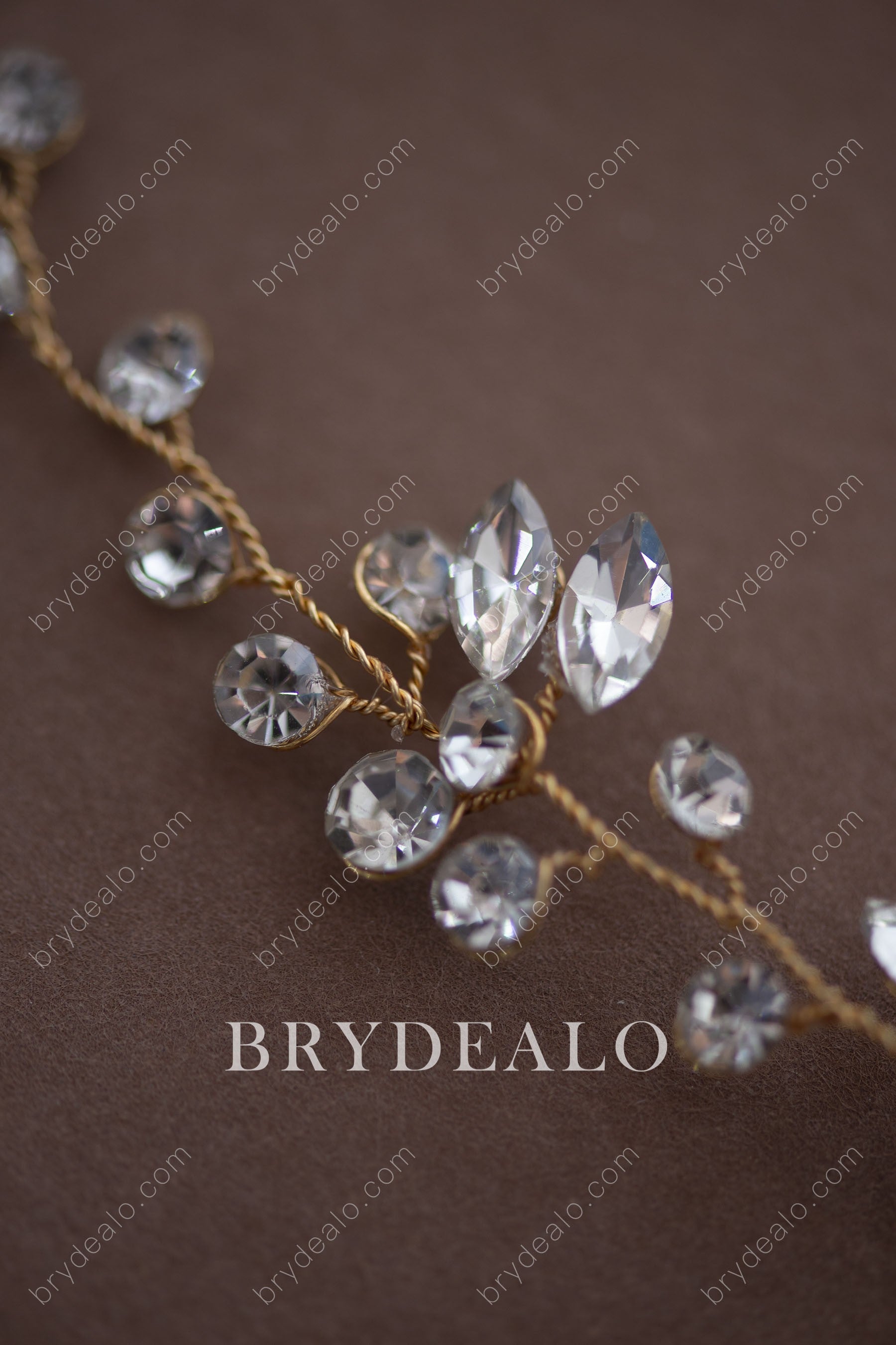 Champagne Rhinestones Bridal Headband Online