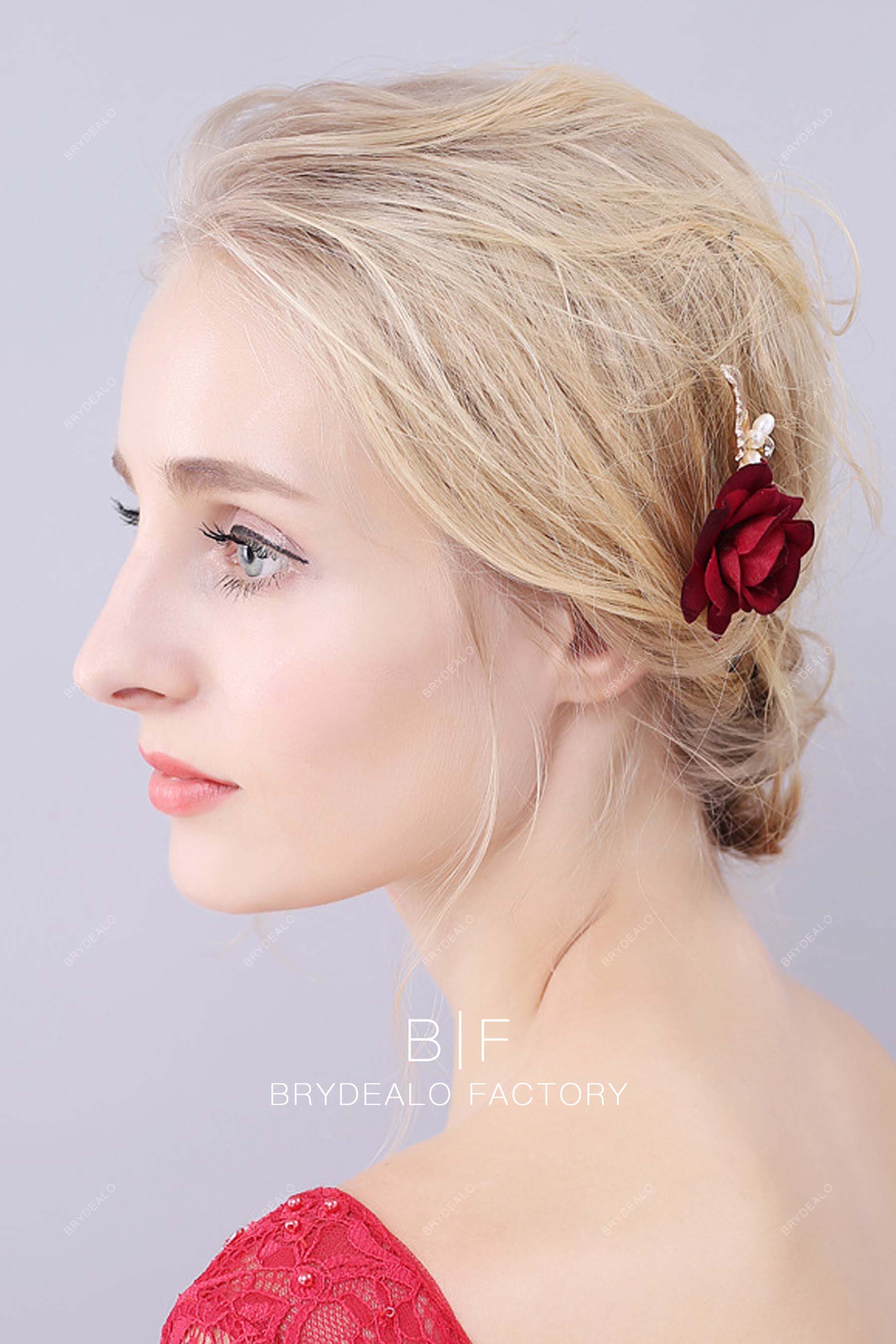 High Quality Pearls Leaf Metal Bridal Headpiece
