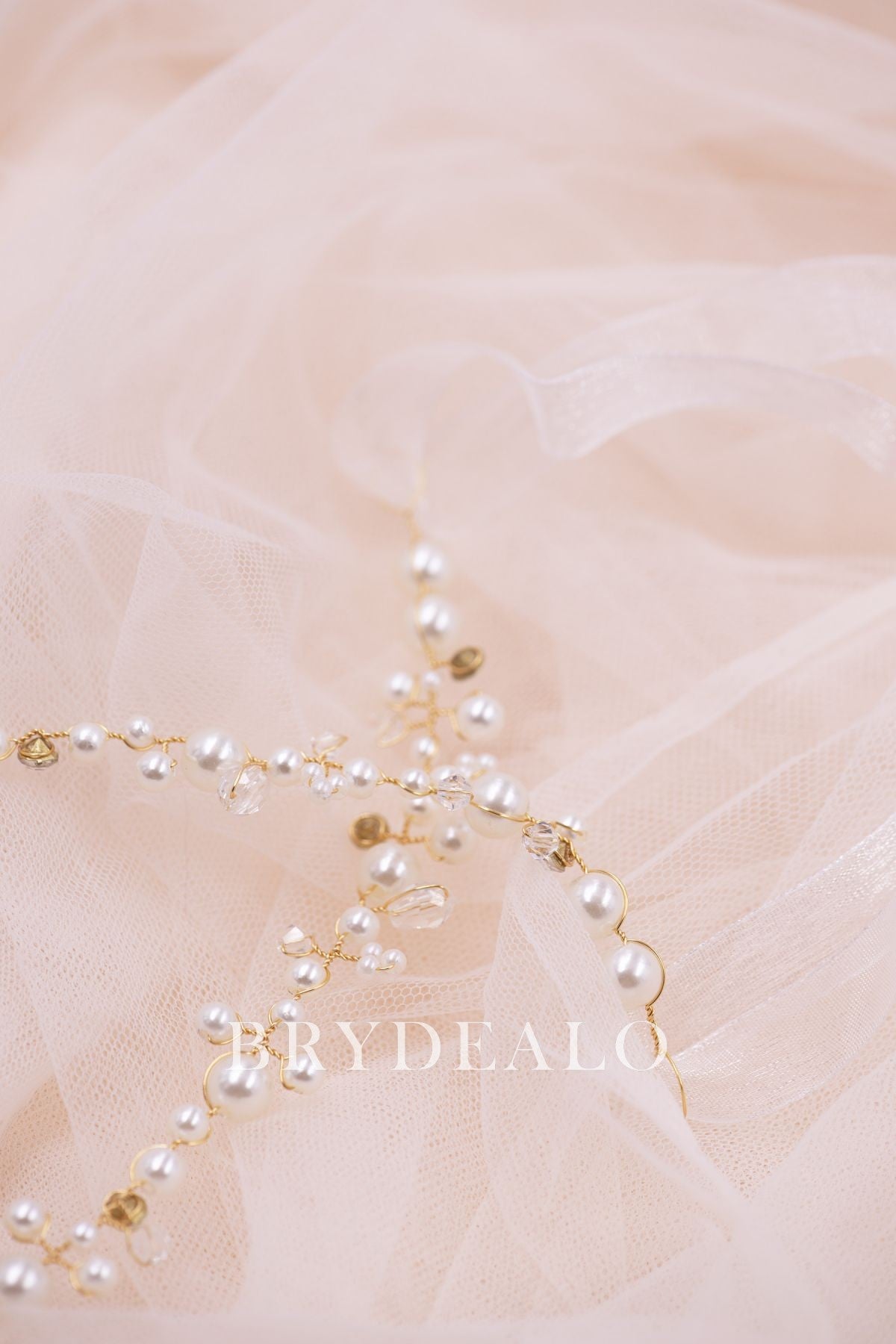 Fairy Pearls Rhinestones Bridal Wedding Headpiece