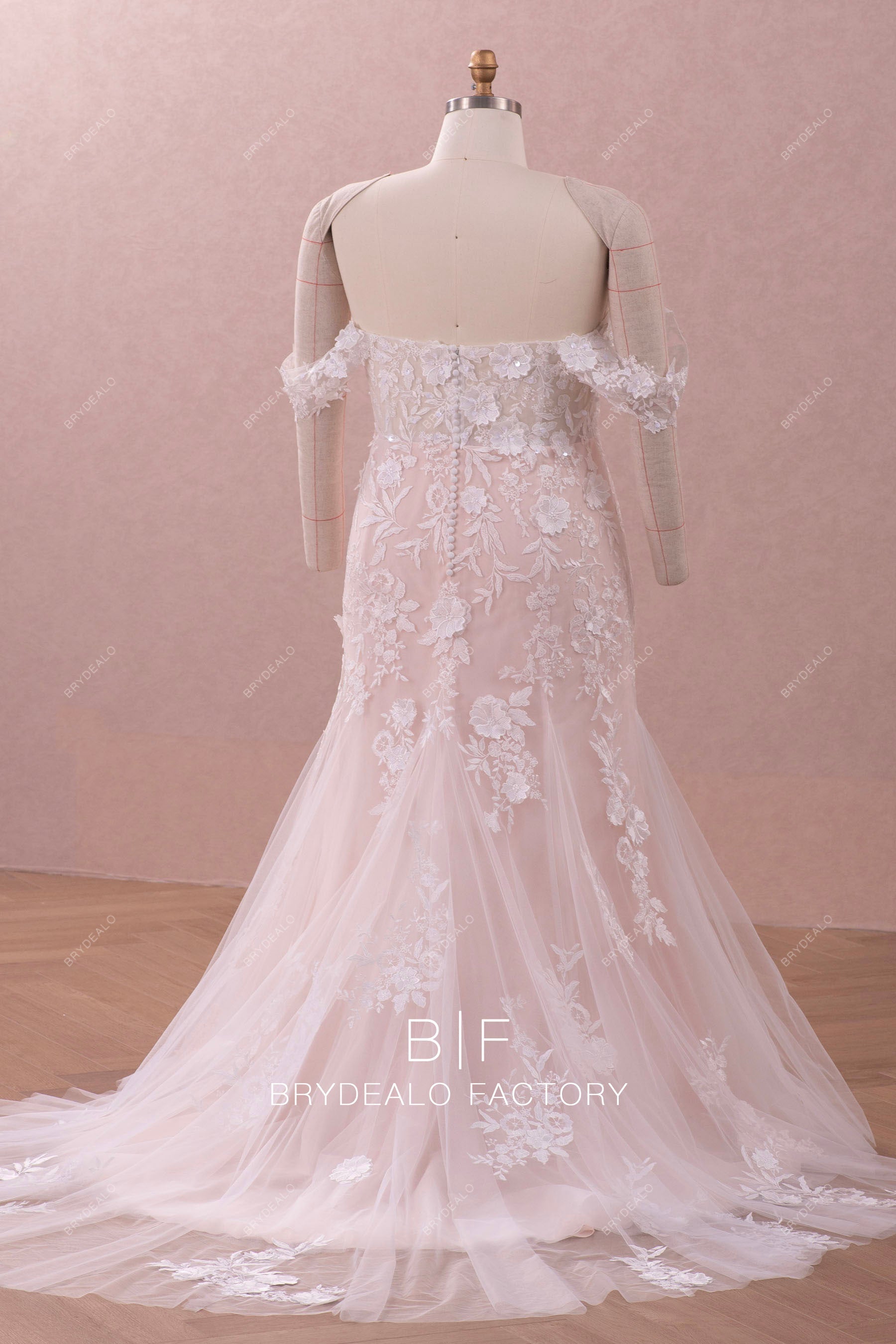 long train destination mermaid bridal gown