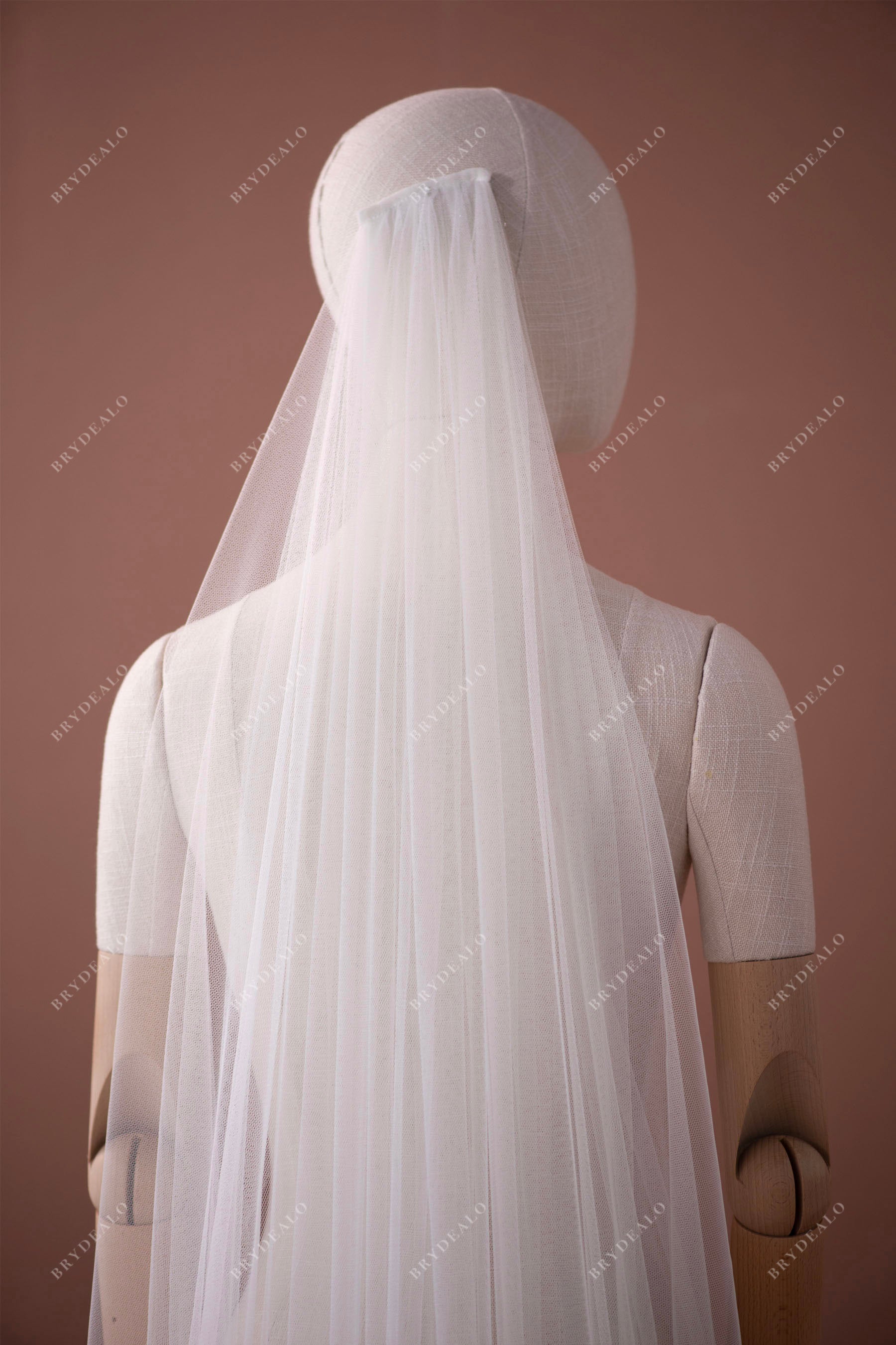 plain comb wedding veil