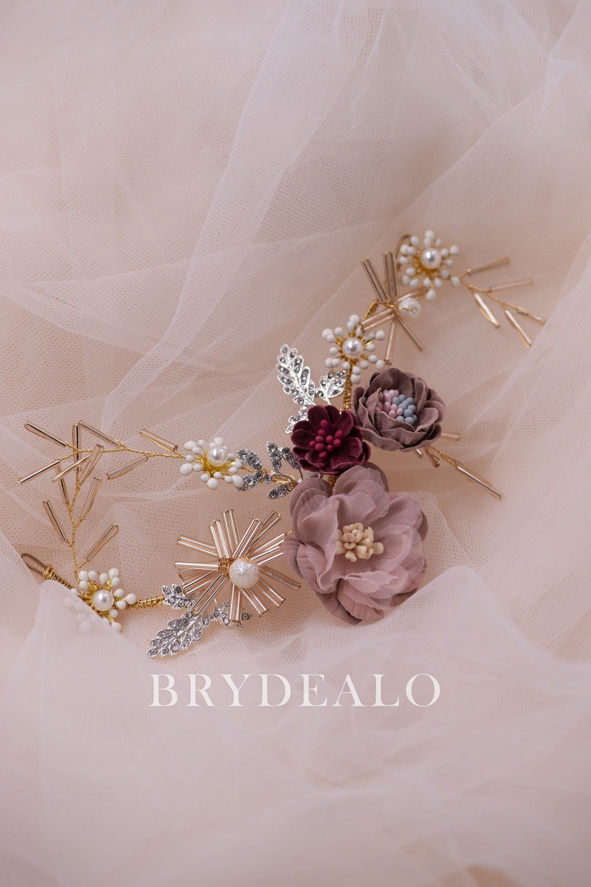 Handmade Retro Flower Bridal Headpiece for Garden Dresses