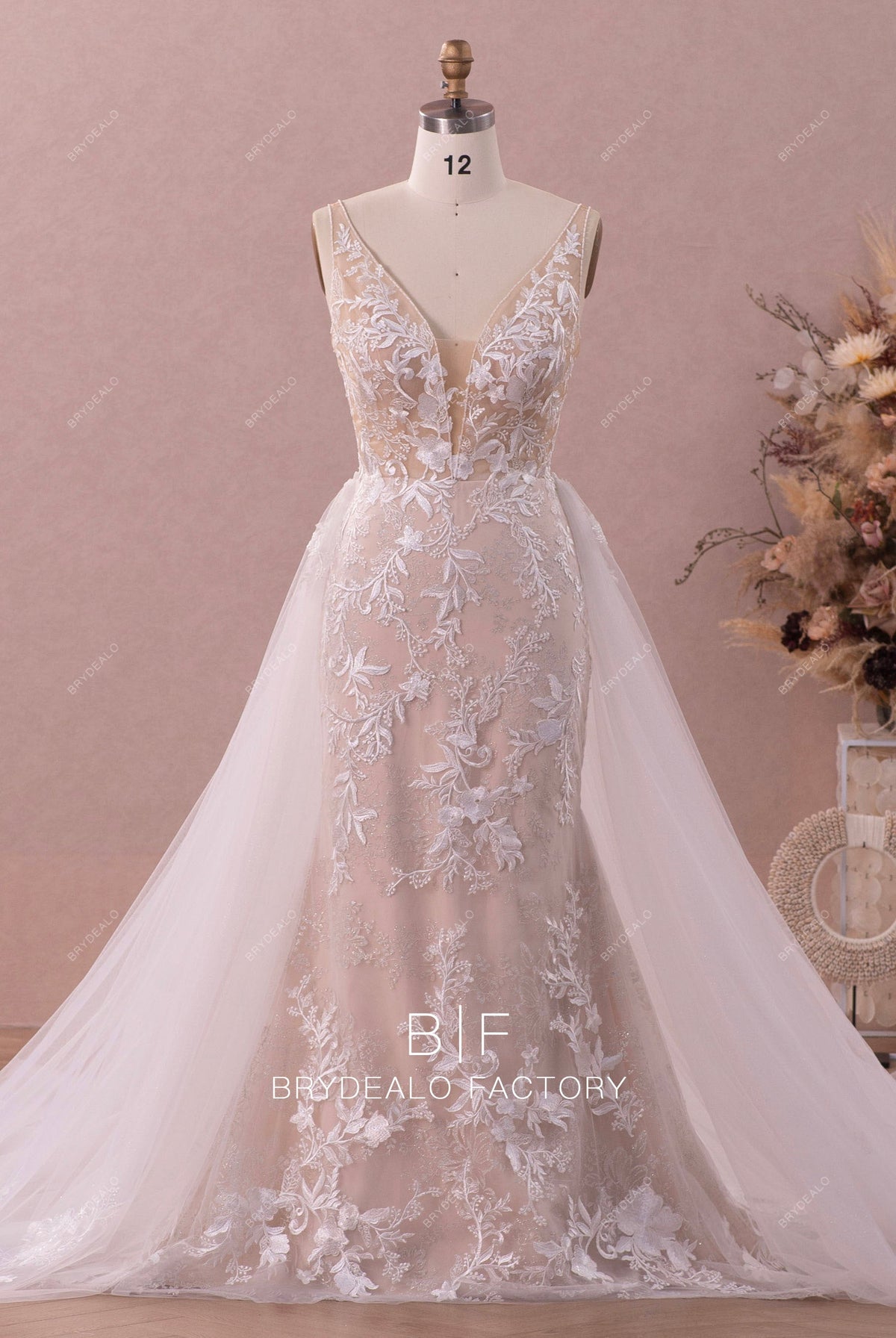 mermaid dress with overskirt Lace Applique Bridal Gown – Brydealo Stunning navy blue mermaid Size:32F BFCM2520 Zimmermann - Katie Holmes