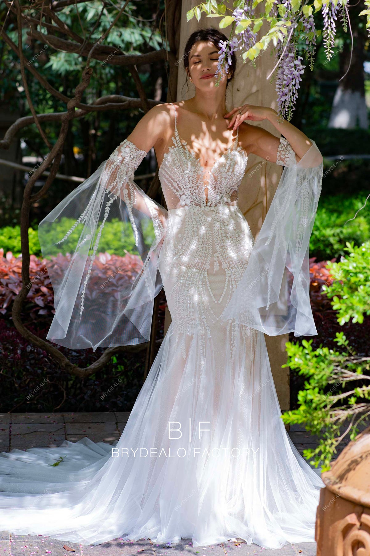 Boho Botanic Lace Wedding Dress – Brydealo