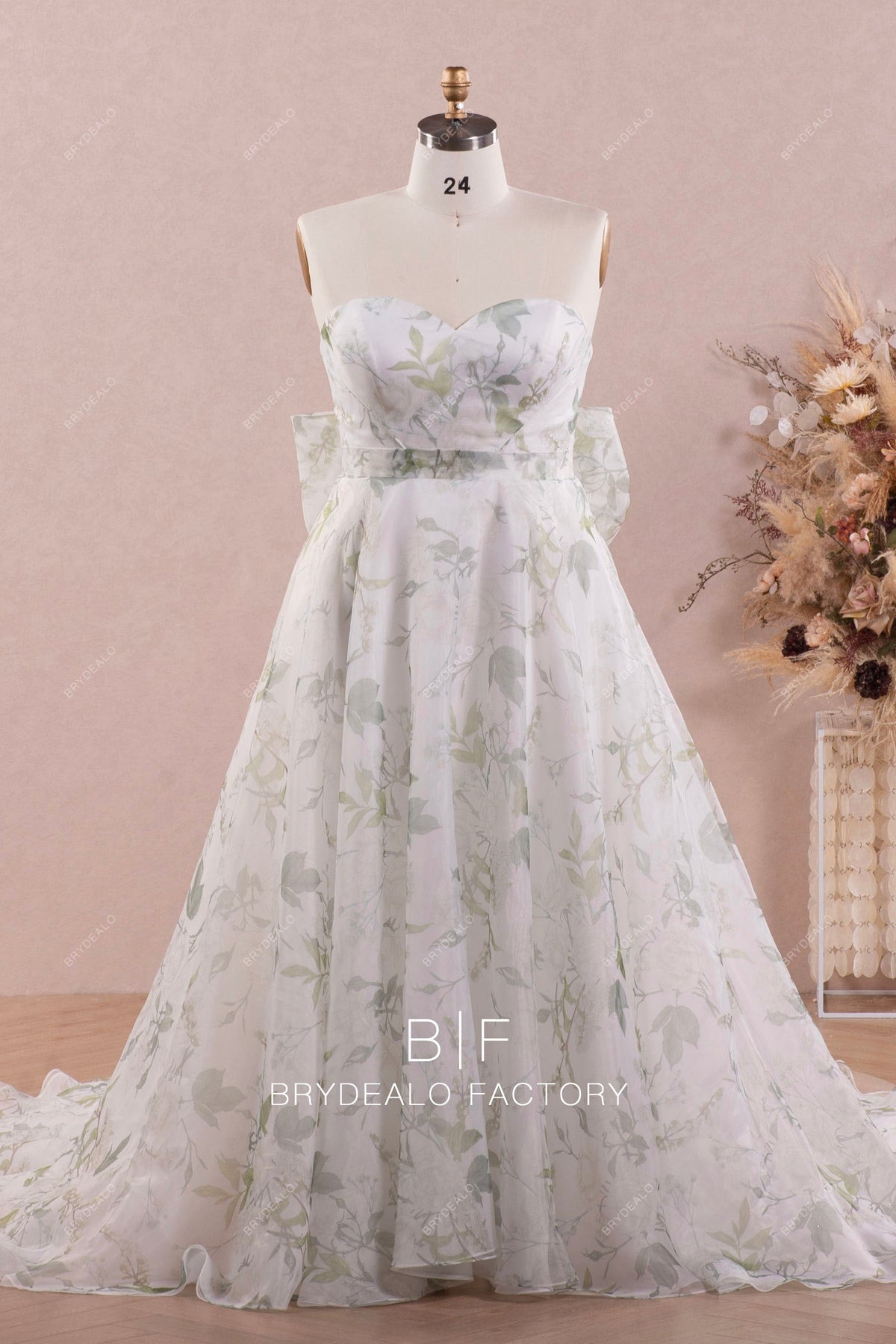 princess polly baby blue dress Sweetheart Strapless Side Slit A-Line Simple Wedding Dress – Loveiss main image 1