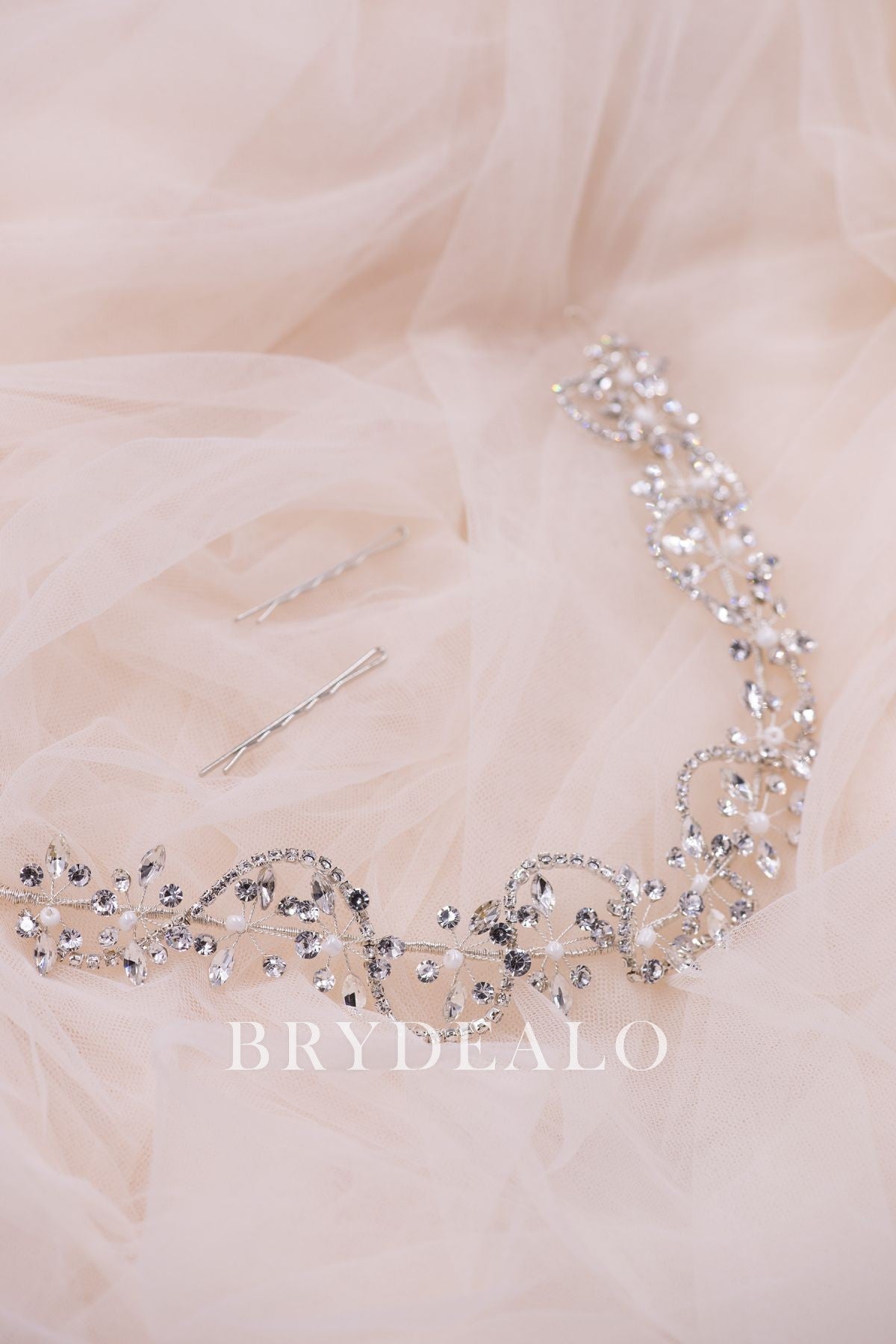 Glamorous Axial Symmetrical Rhinestones Headband For Sale