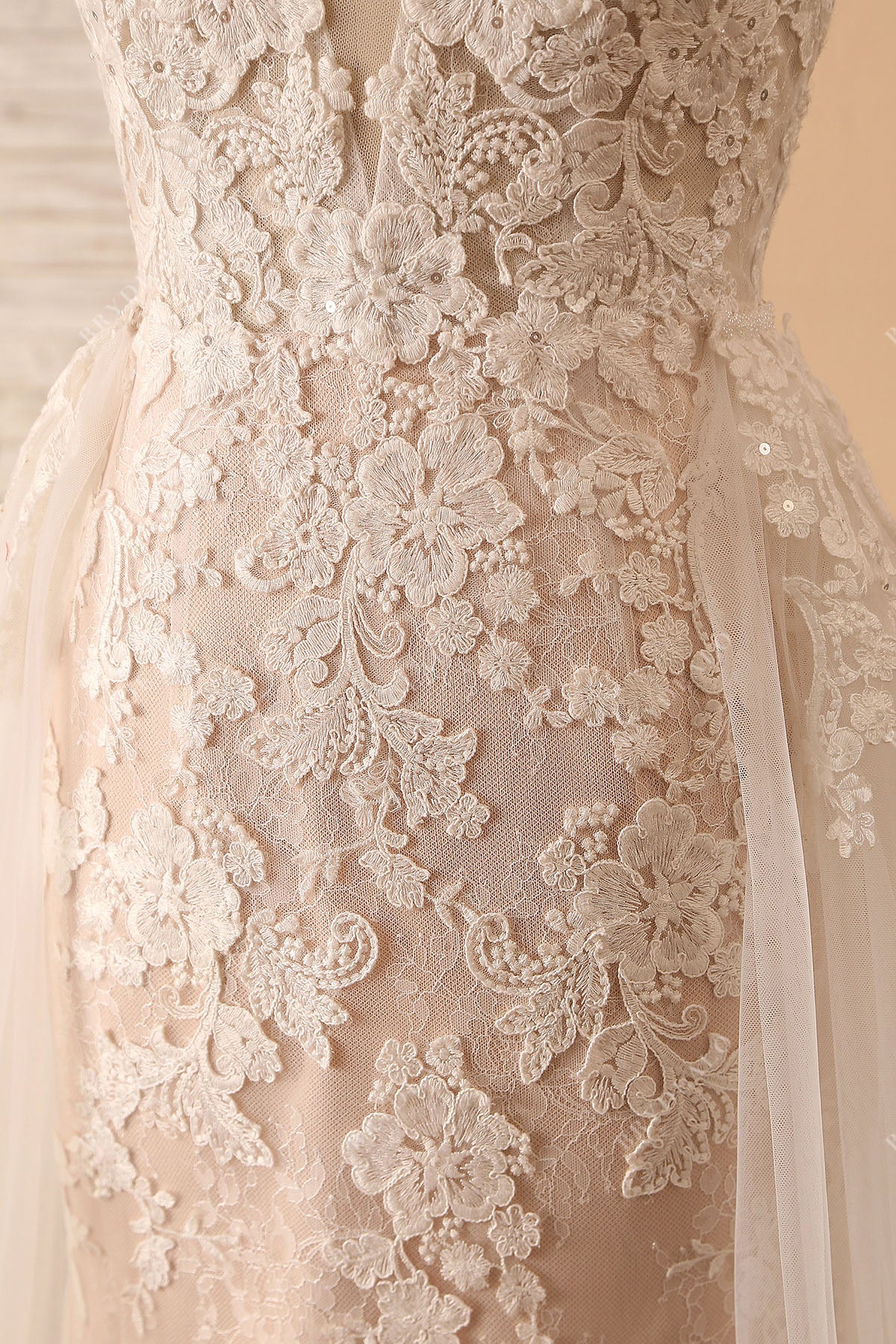 ivory lace sequin wedding dress