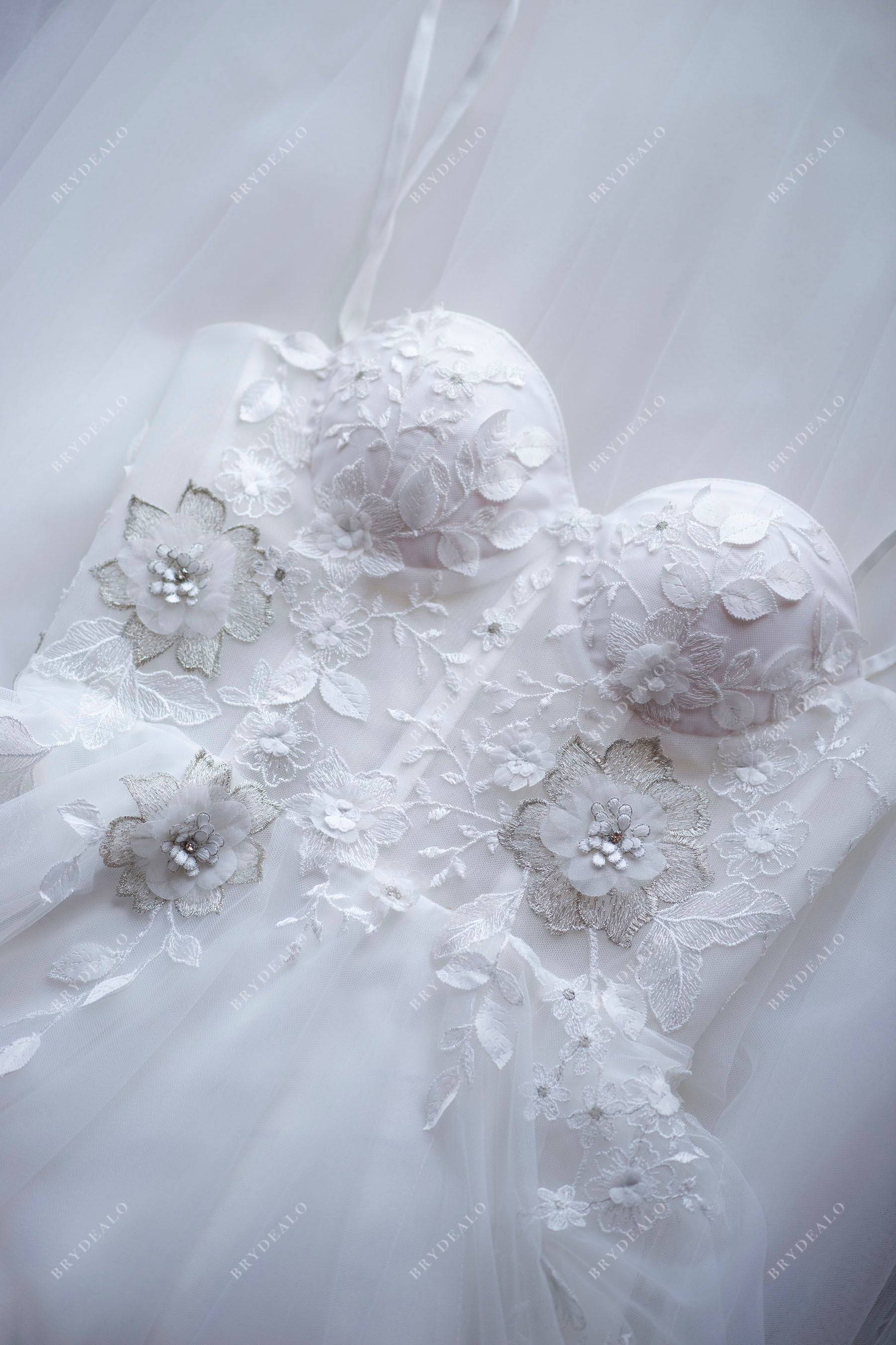 illusion corset lace beaded wedding dress