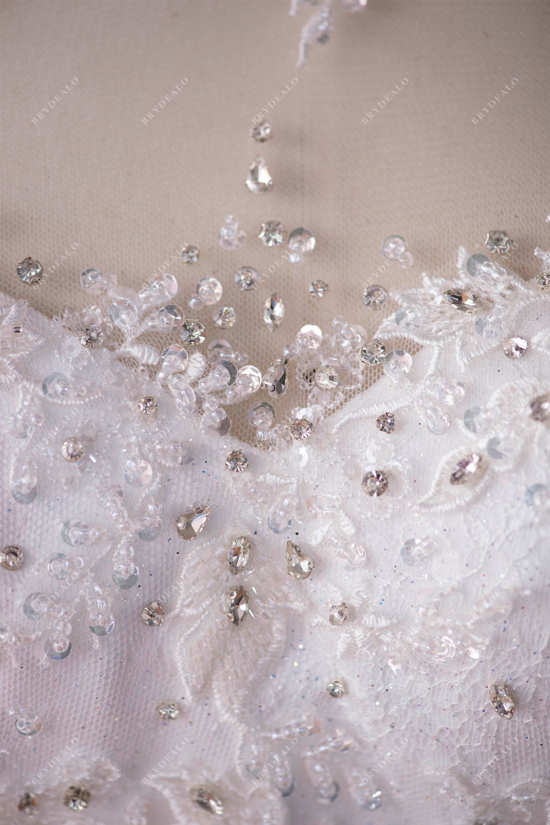 sparkly rhinestone tulle bridal dress
