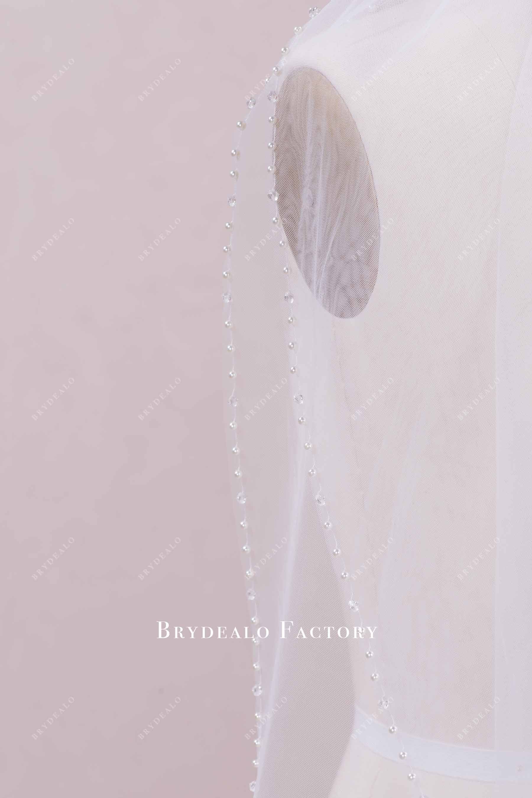 beaded edge veil