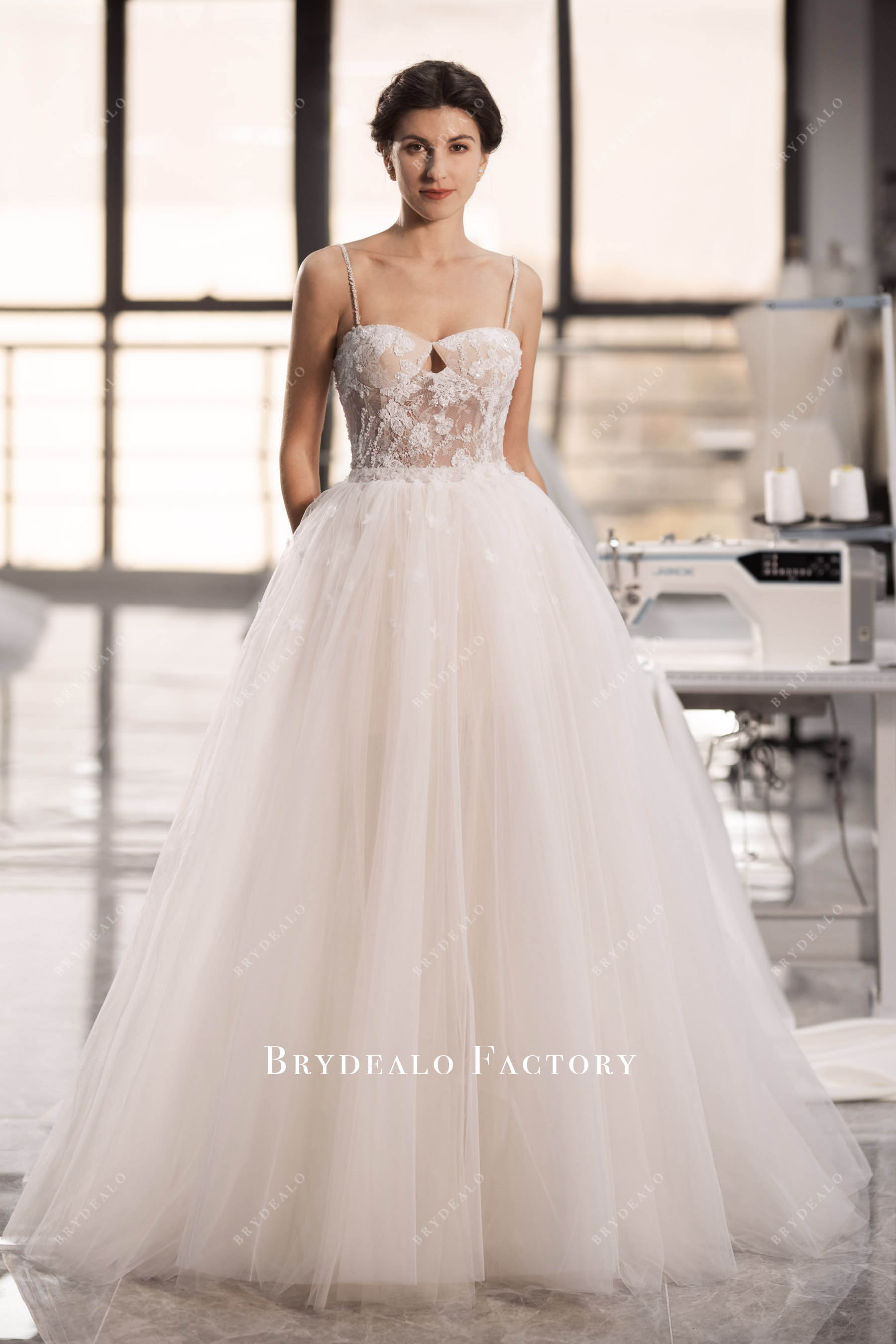 beaded corset wedding dress