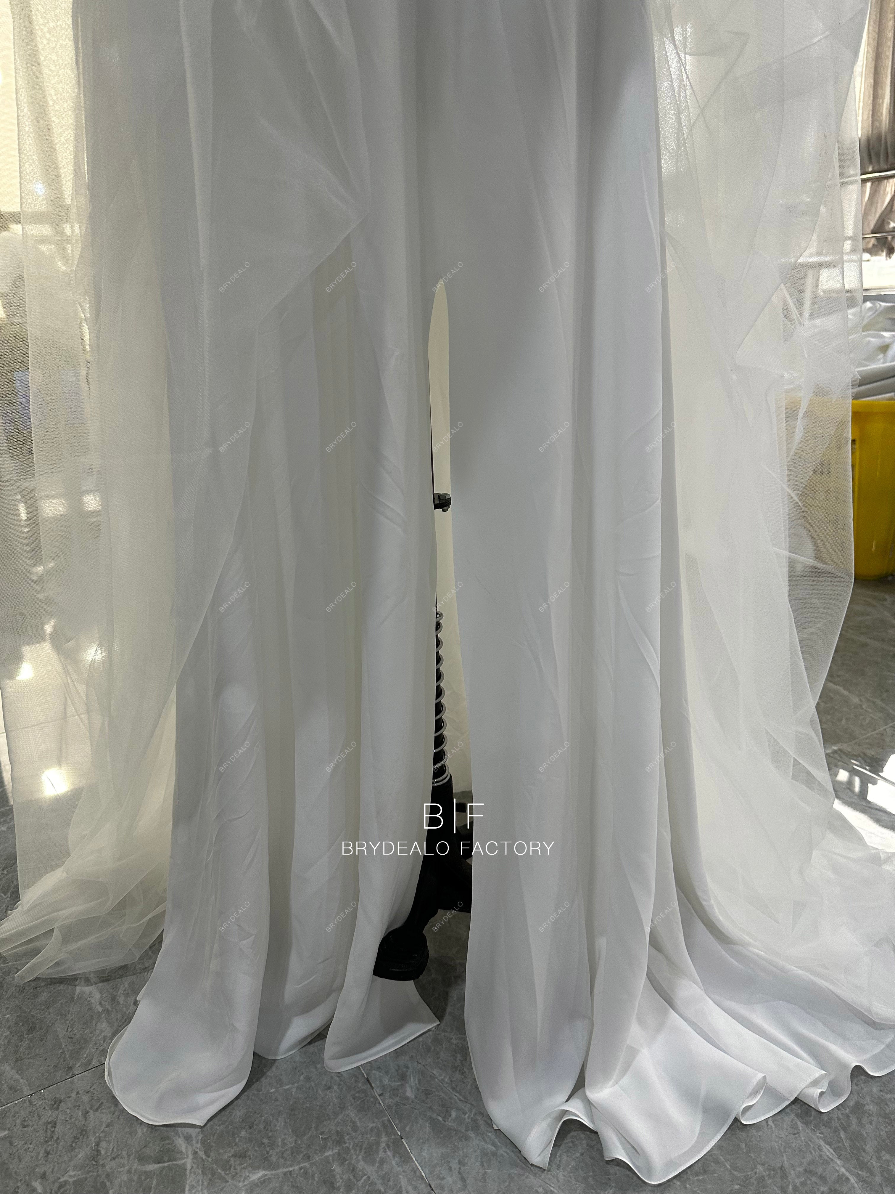 boho wedding dress with lining slit