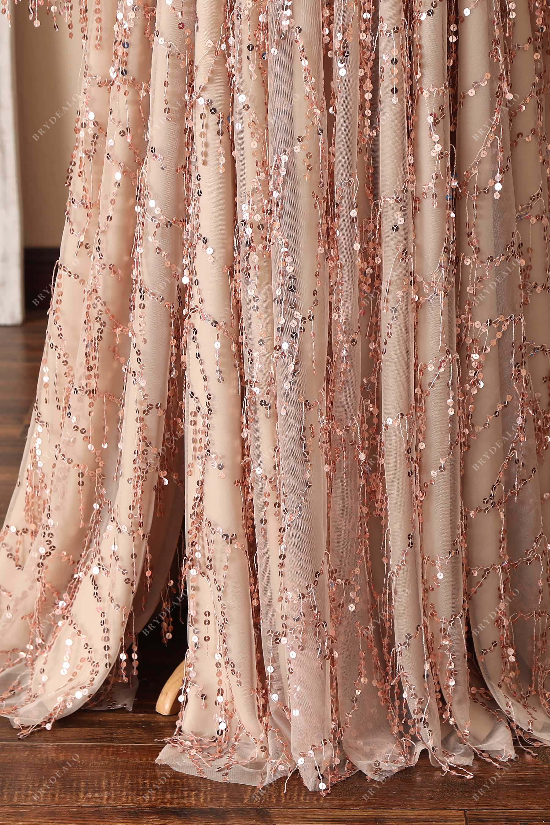 plus size slit sequin prom dress