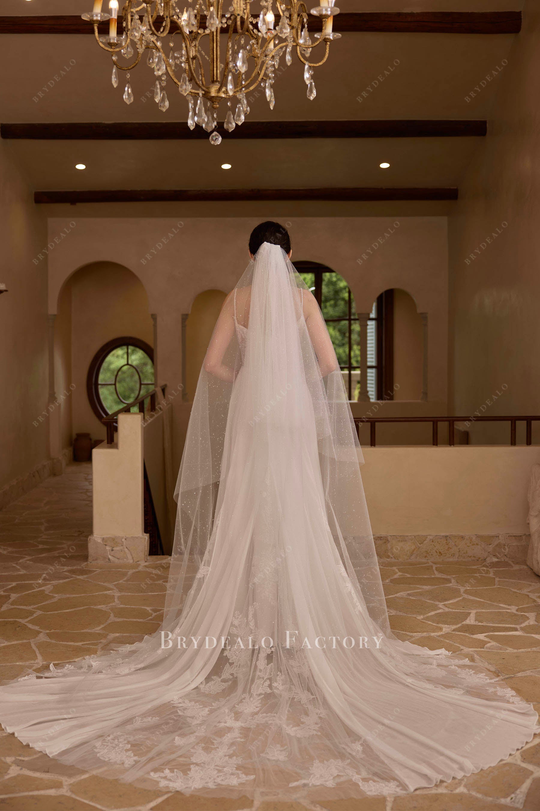 chapel length bridal veil