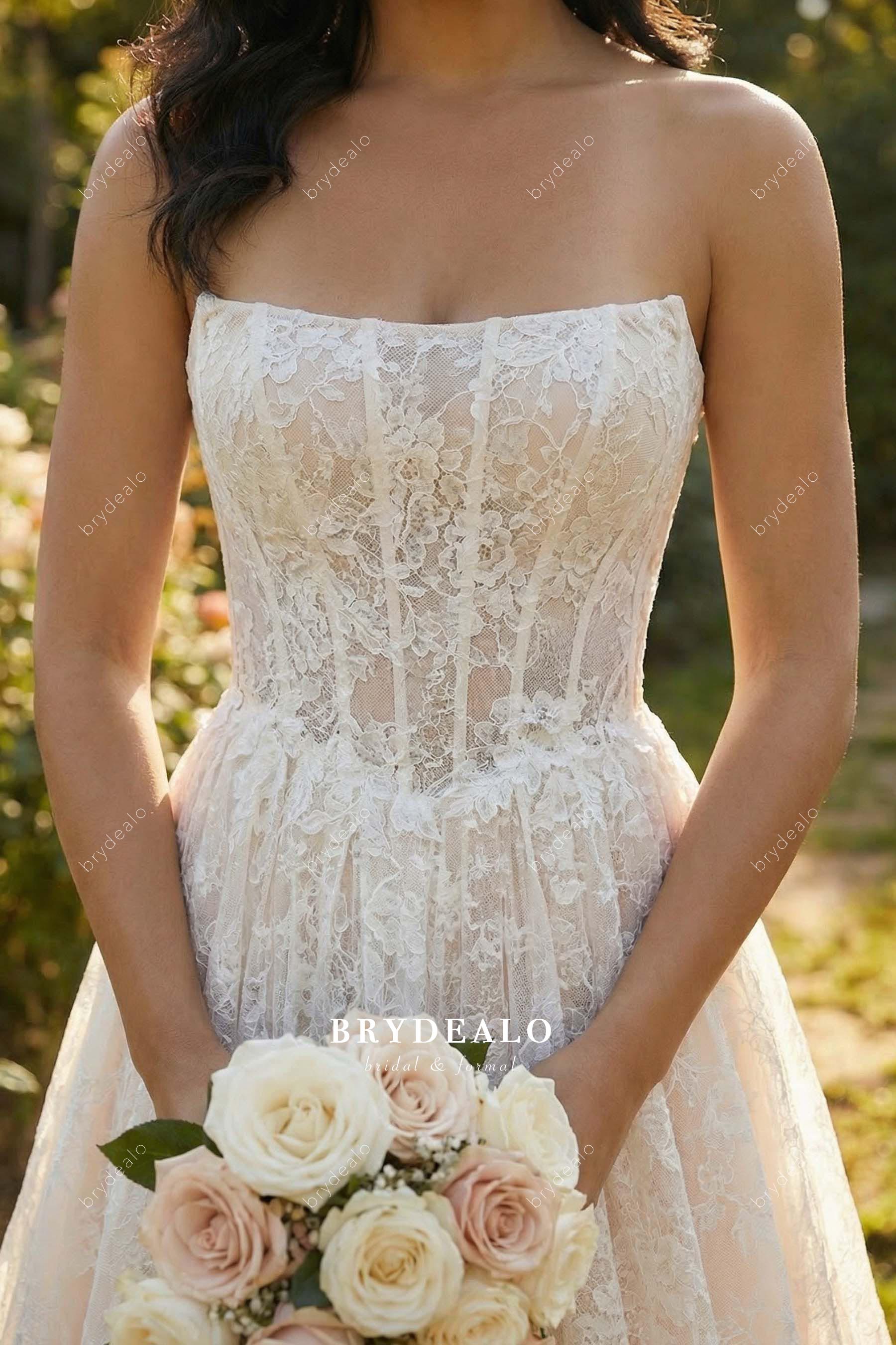 corset lace wedding dress