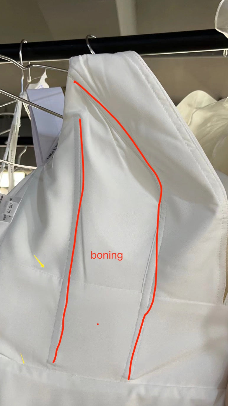 custom wedding dress with boning