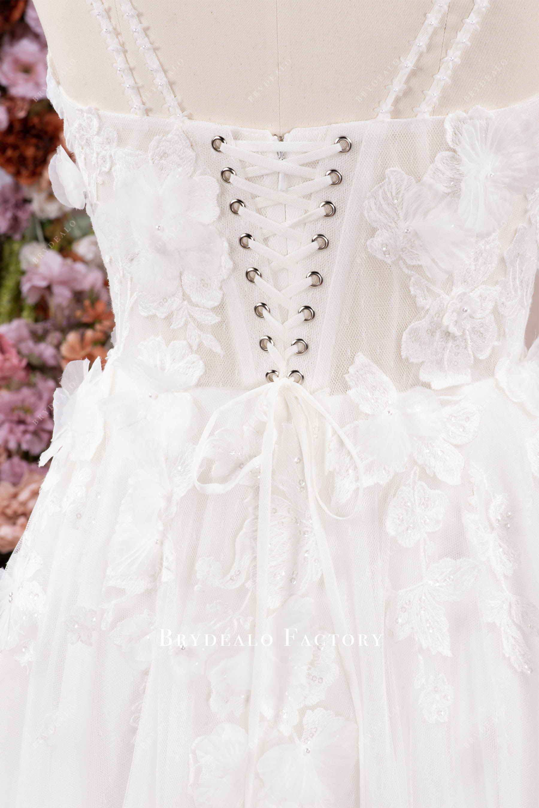 back closure corset wedding dress