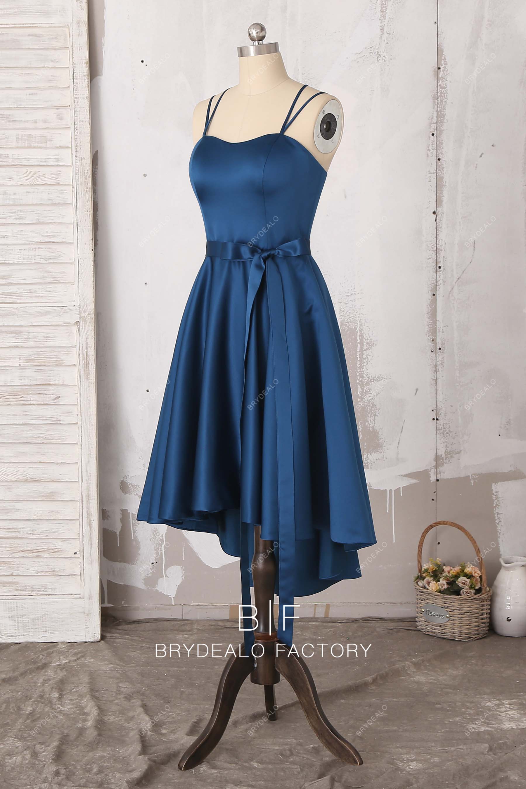 Ink Blue Satin Bridesmaid Dress Brydealo Ink Blue Satin Bridesmaid Dress Brydealo