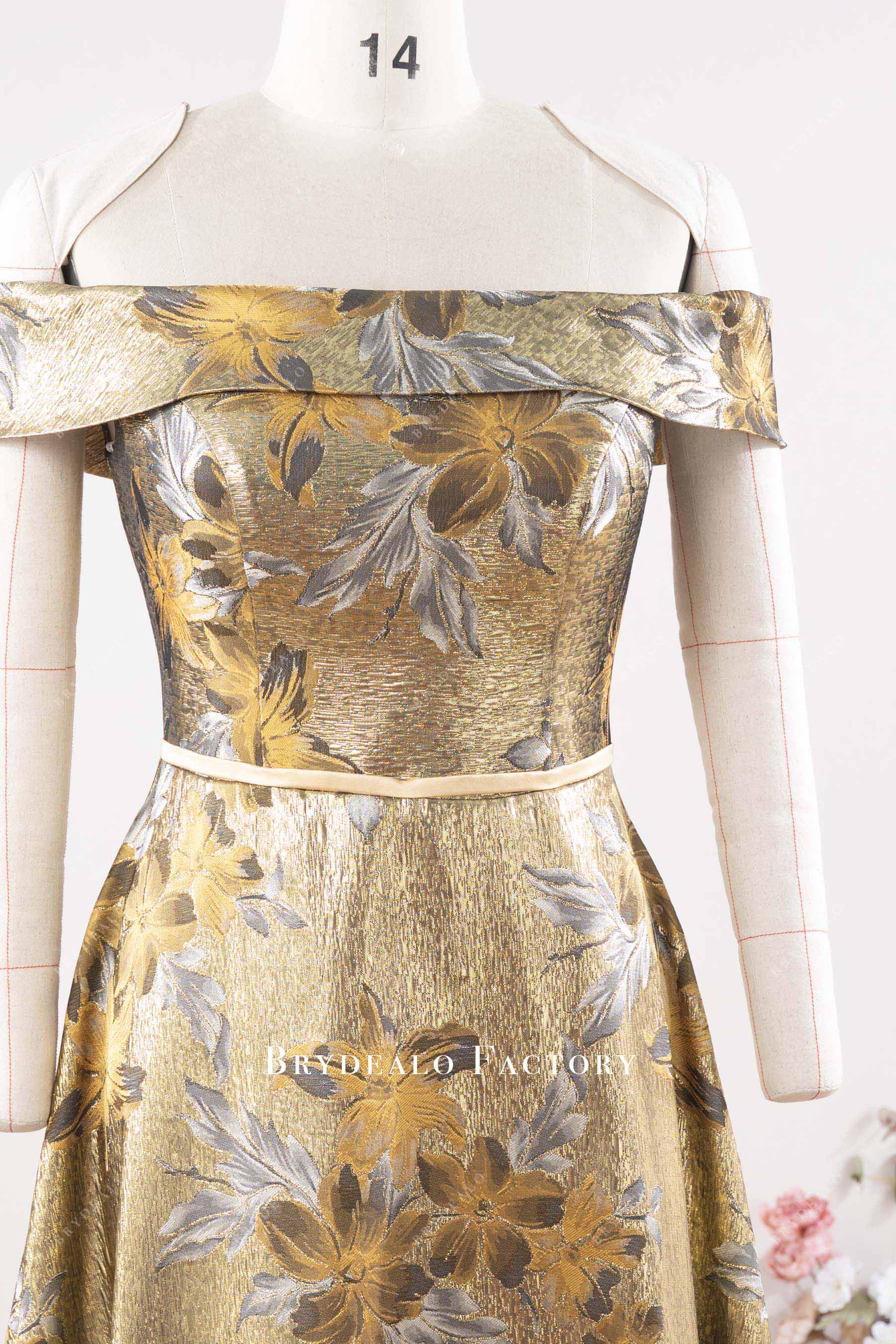 elegant gold mother of bride dress