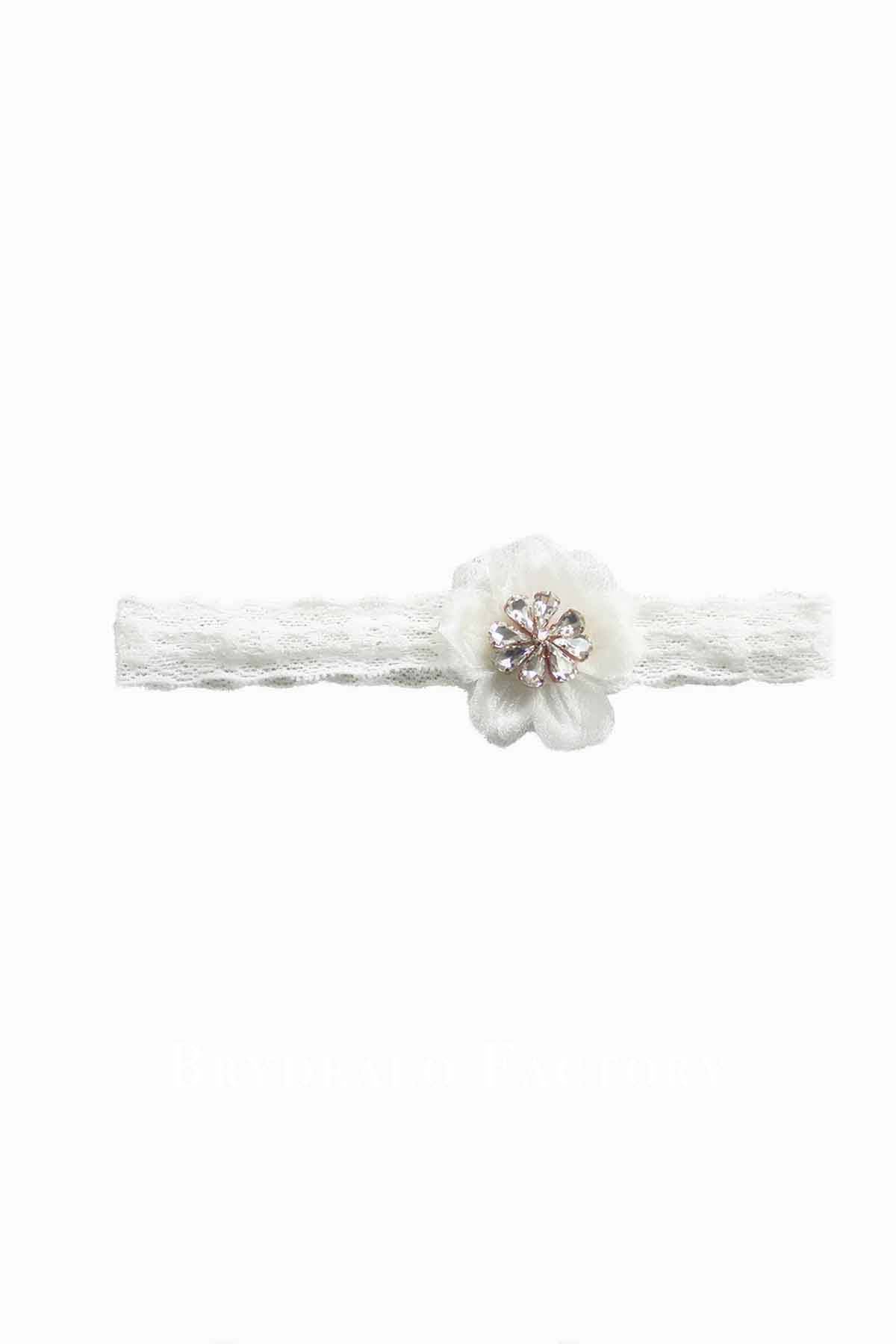 fine rhinestone flower garter