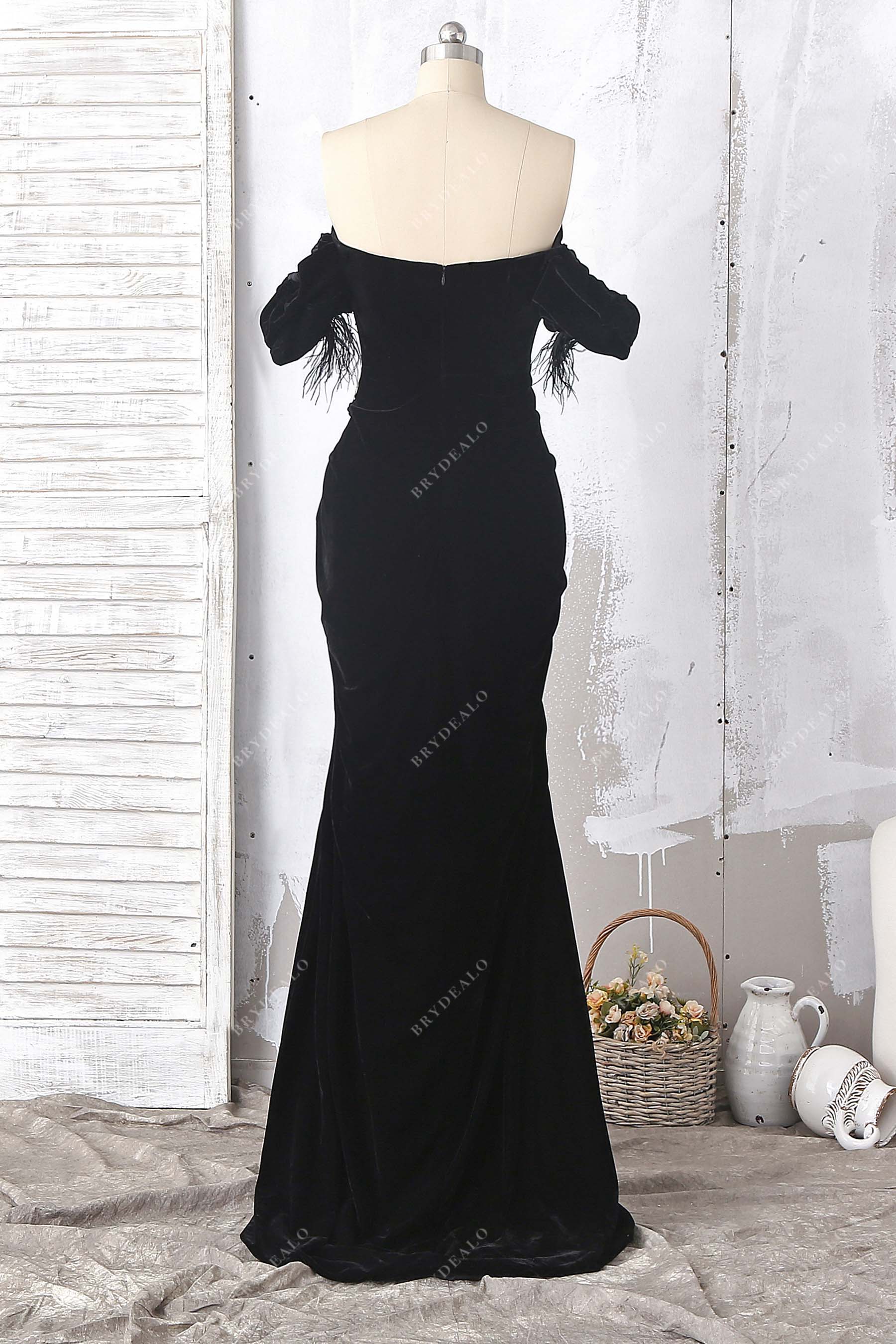 floor length fit and flare prom gown