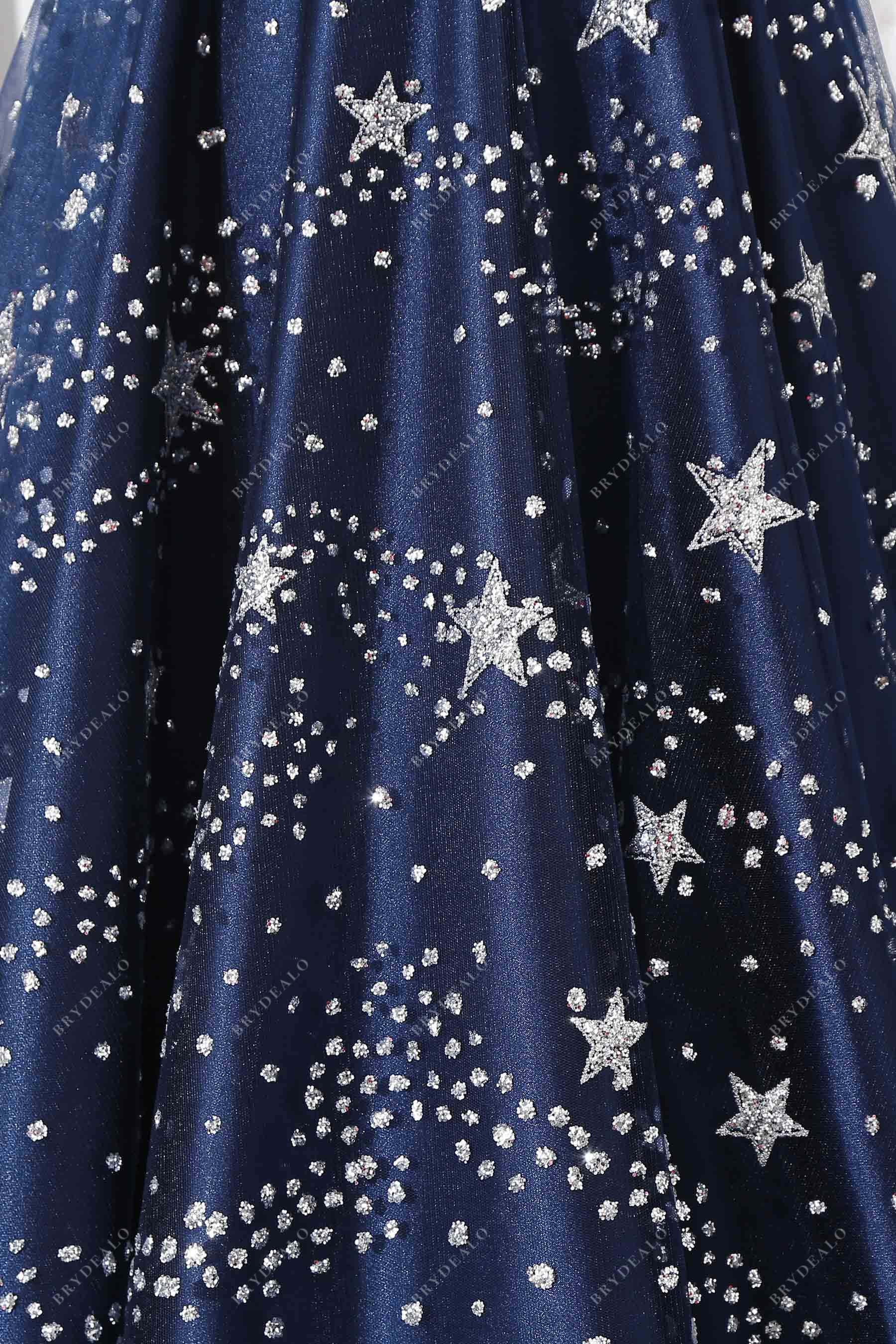 Glitter Stars Navy Tulle Formal Dress Brydealo Glitter Stars Navy Tulle Formal Dress Brydealo