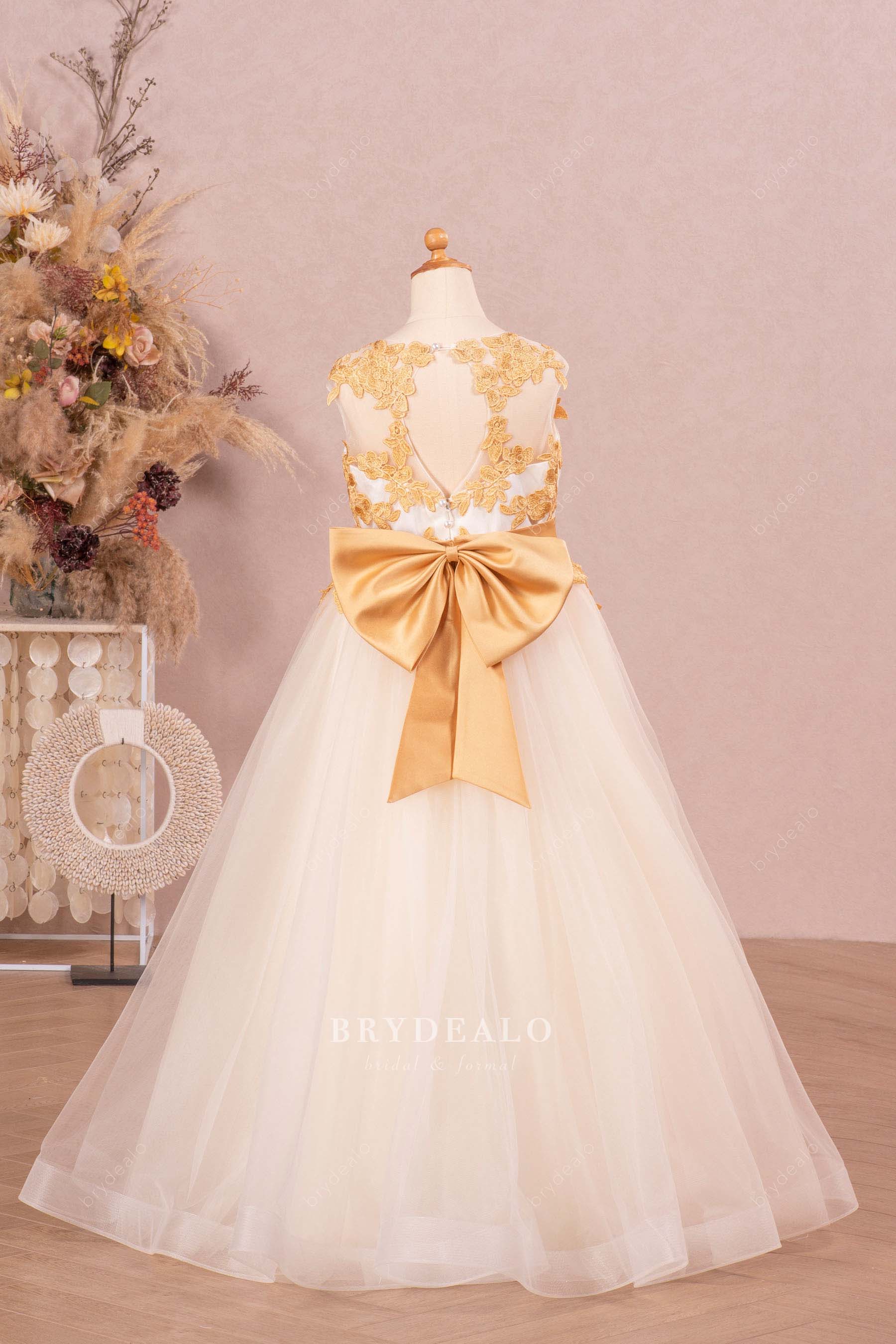 keyhole back flower girl dress