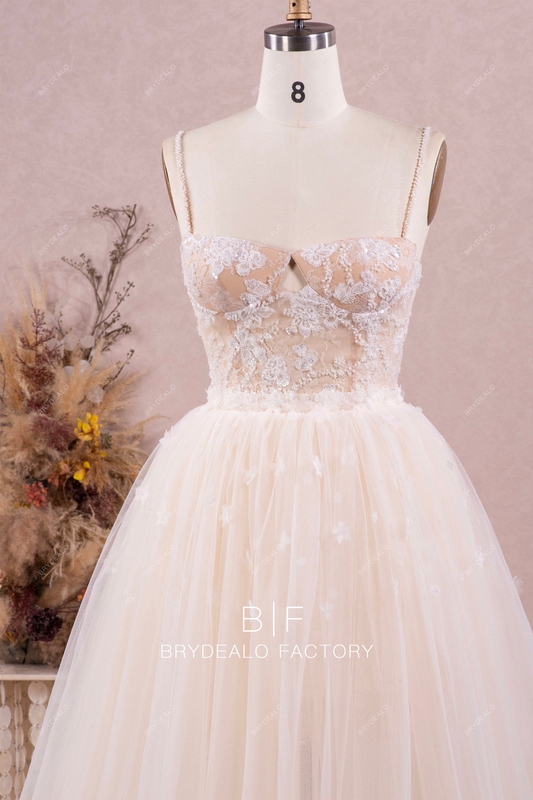 light champagne wedding dress