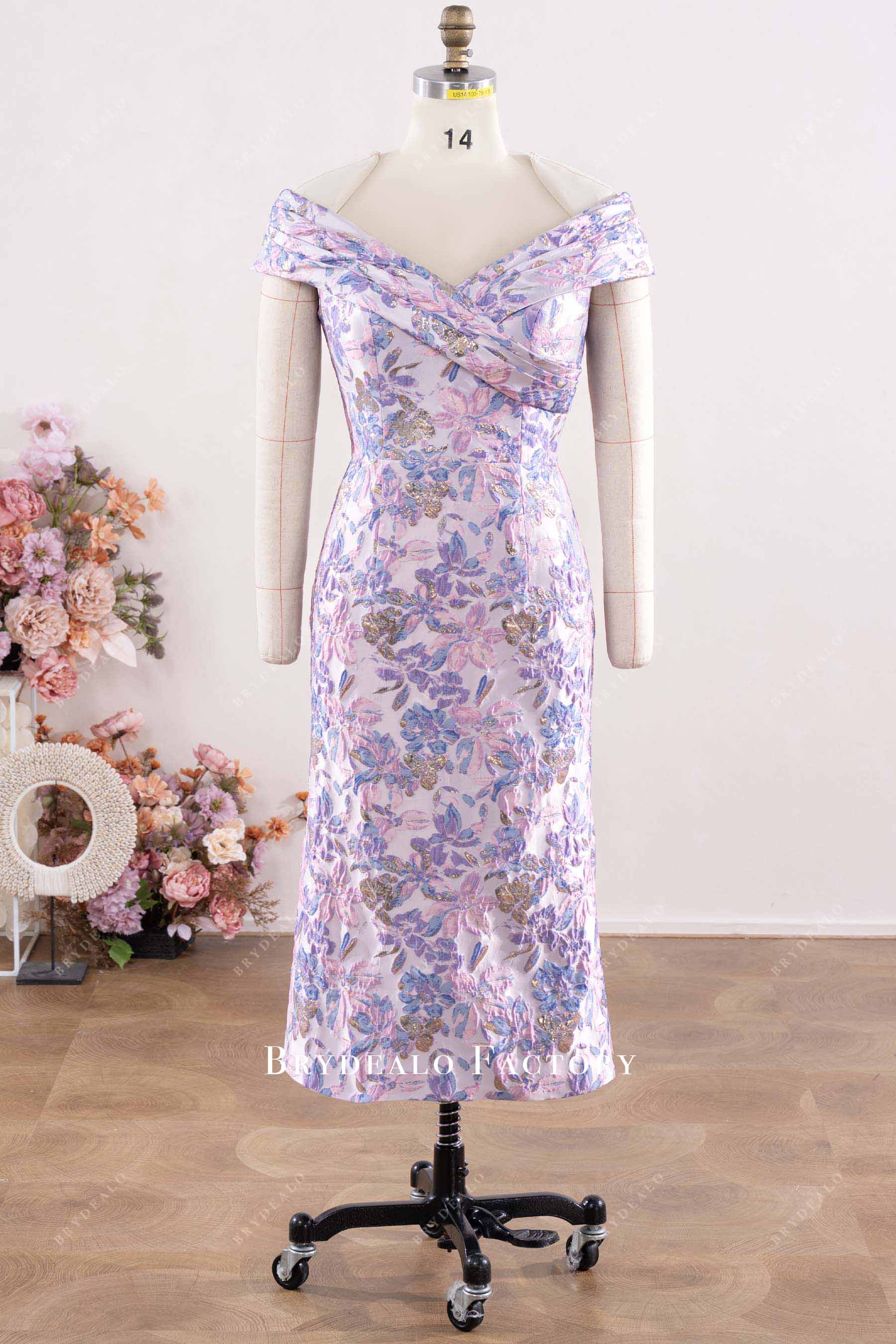 lilac ankle length dress