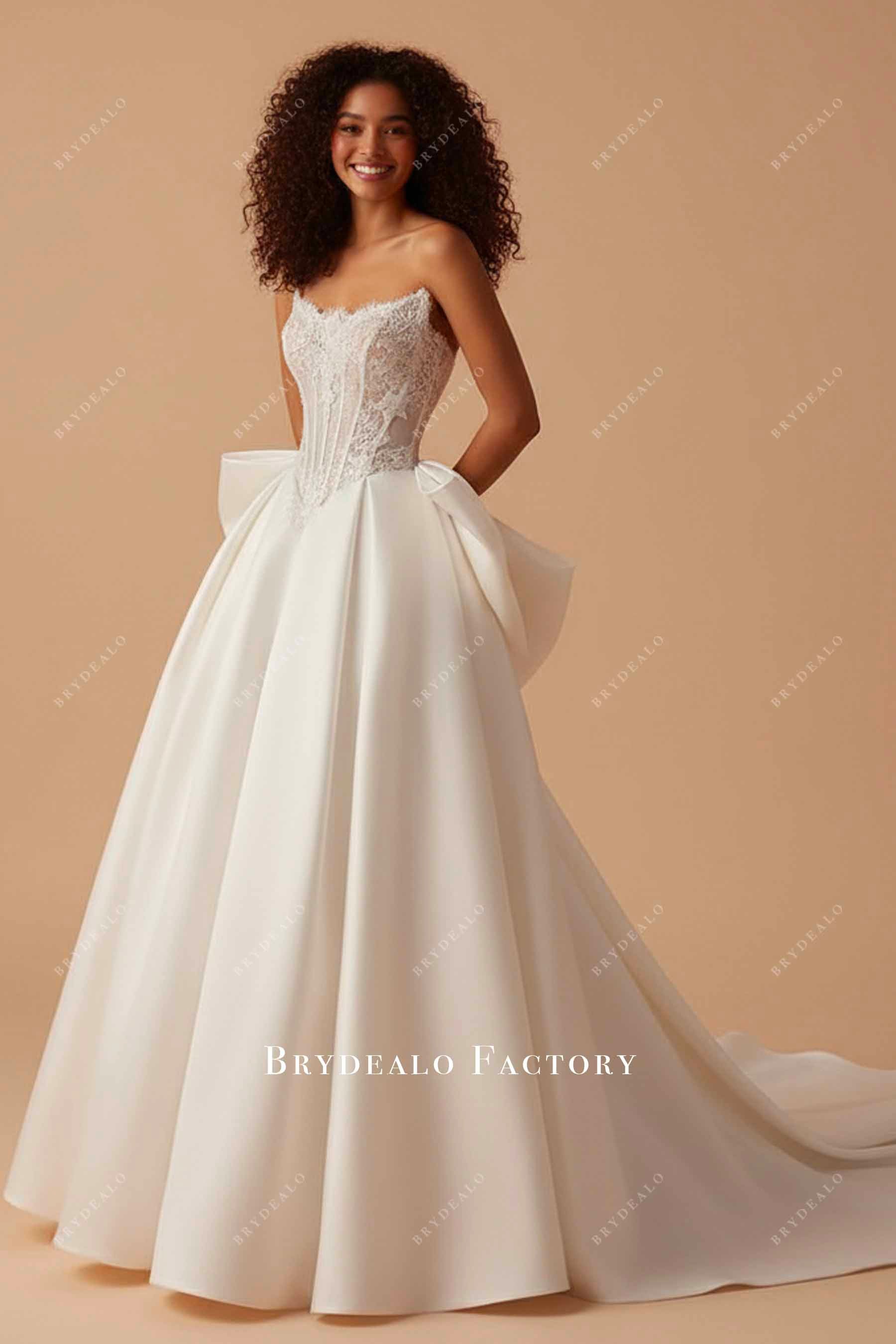luxe mikado Aline wedding dress