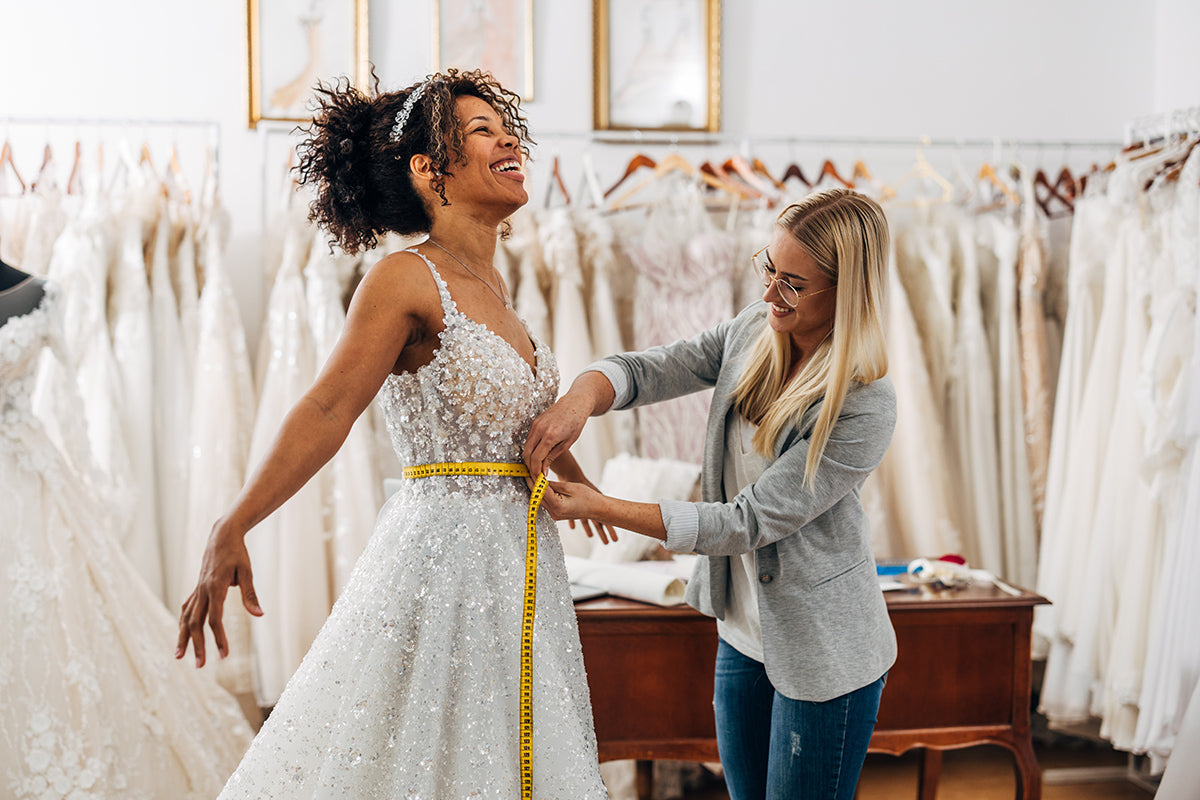 measure for custom wedding dress