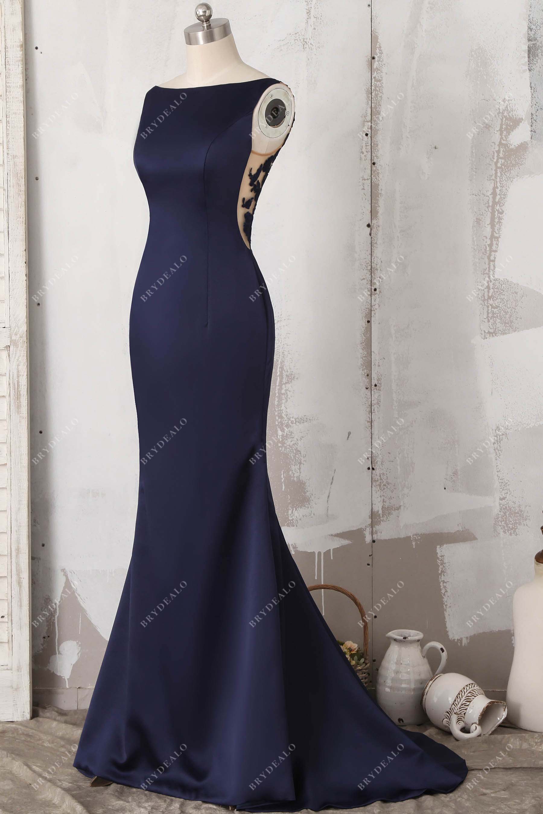 sabrina neck formal dress