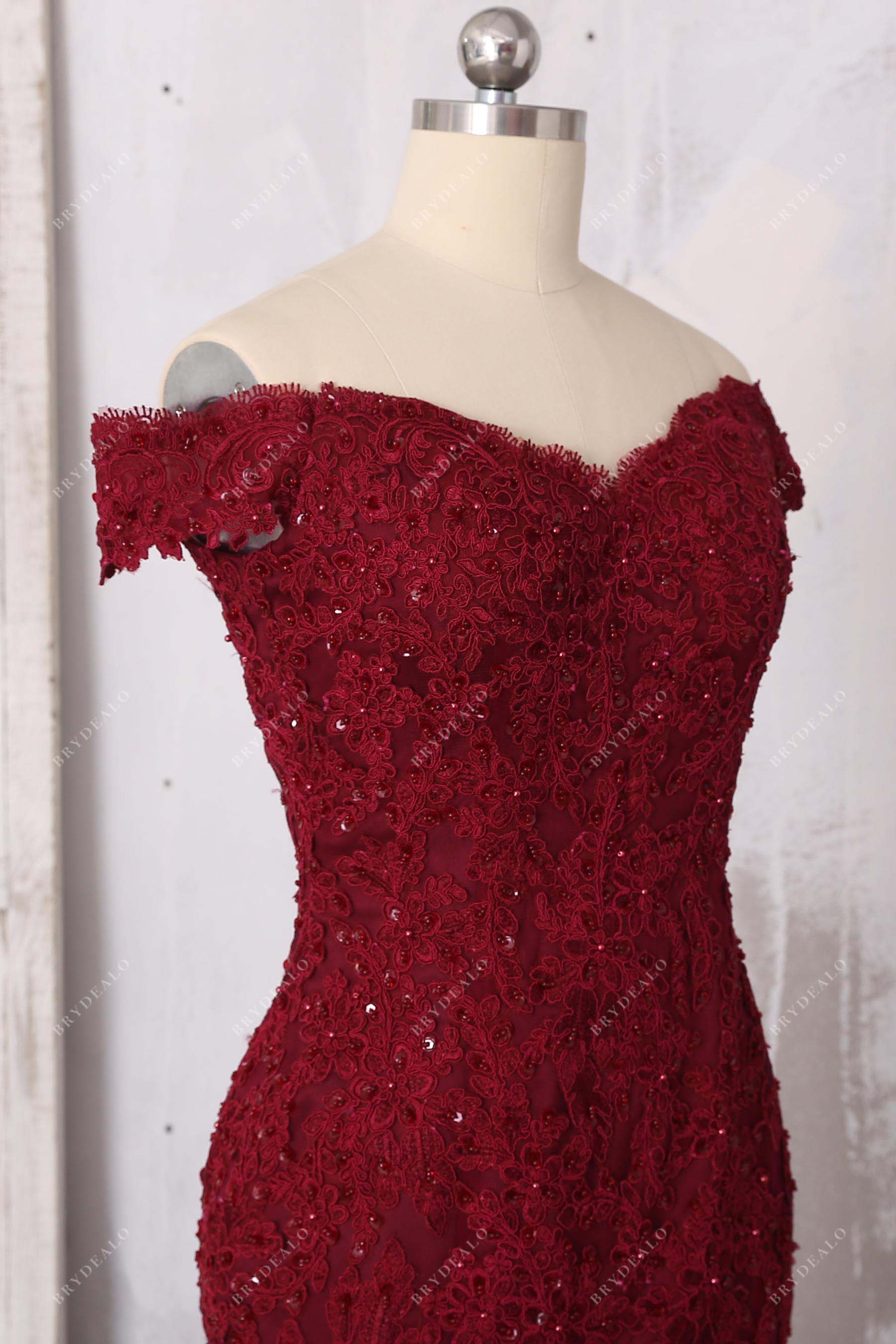 cap sleeve lace prom dress