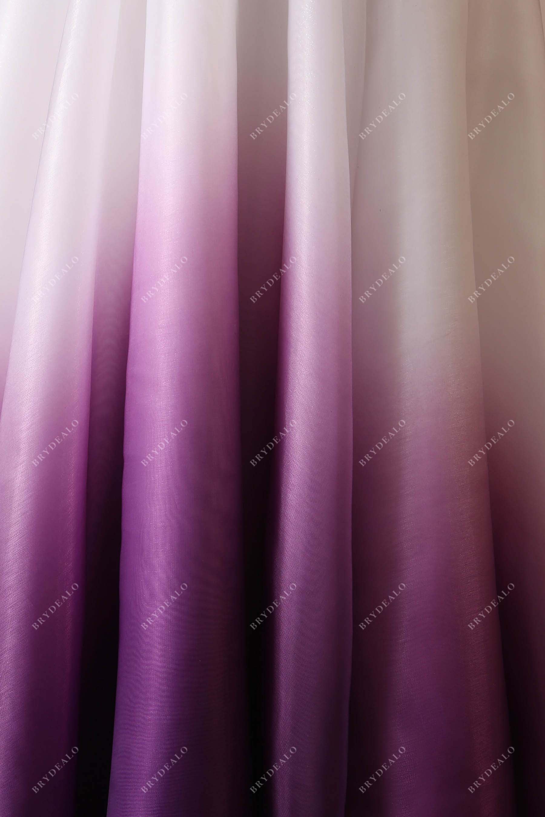 purple ombre organza wedding dress