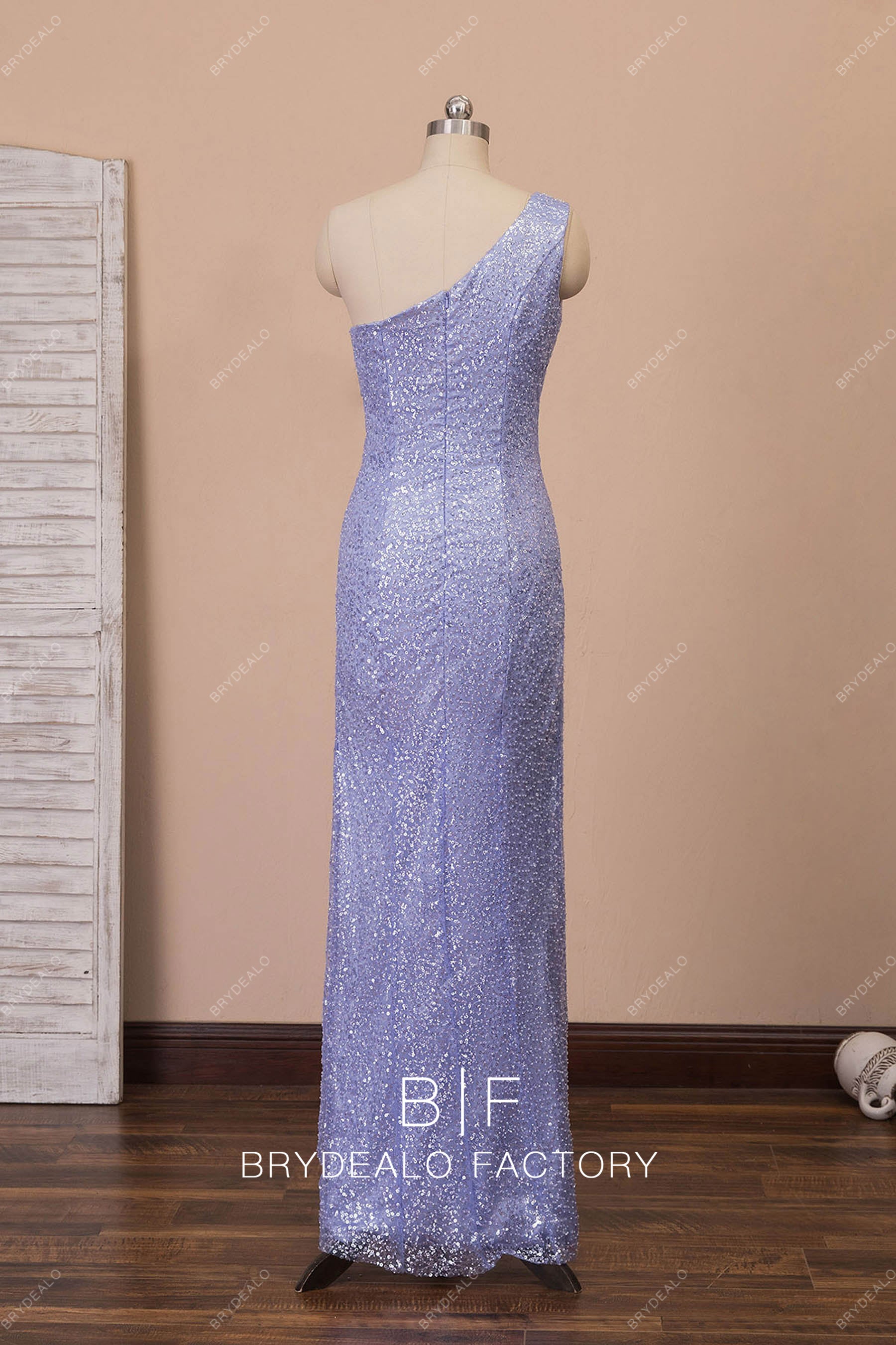 Lavender Glitter One Shoulder Sheath Prom Dress Brydealo Lavender Glitter One Shoulder Sheath Prom Dress Brydealo