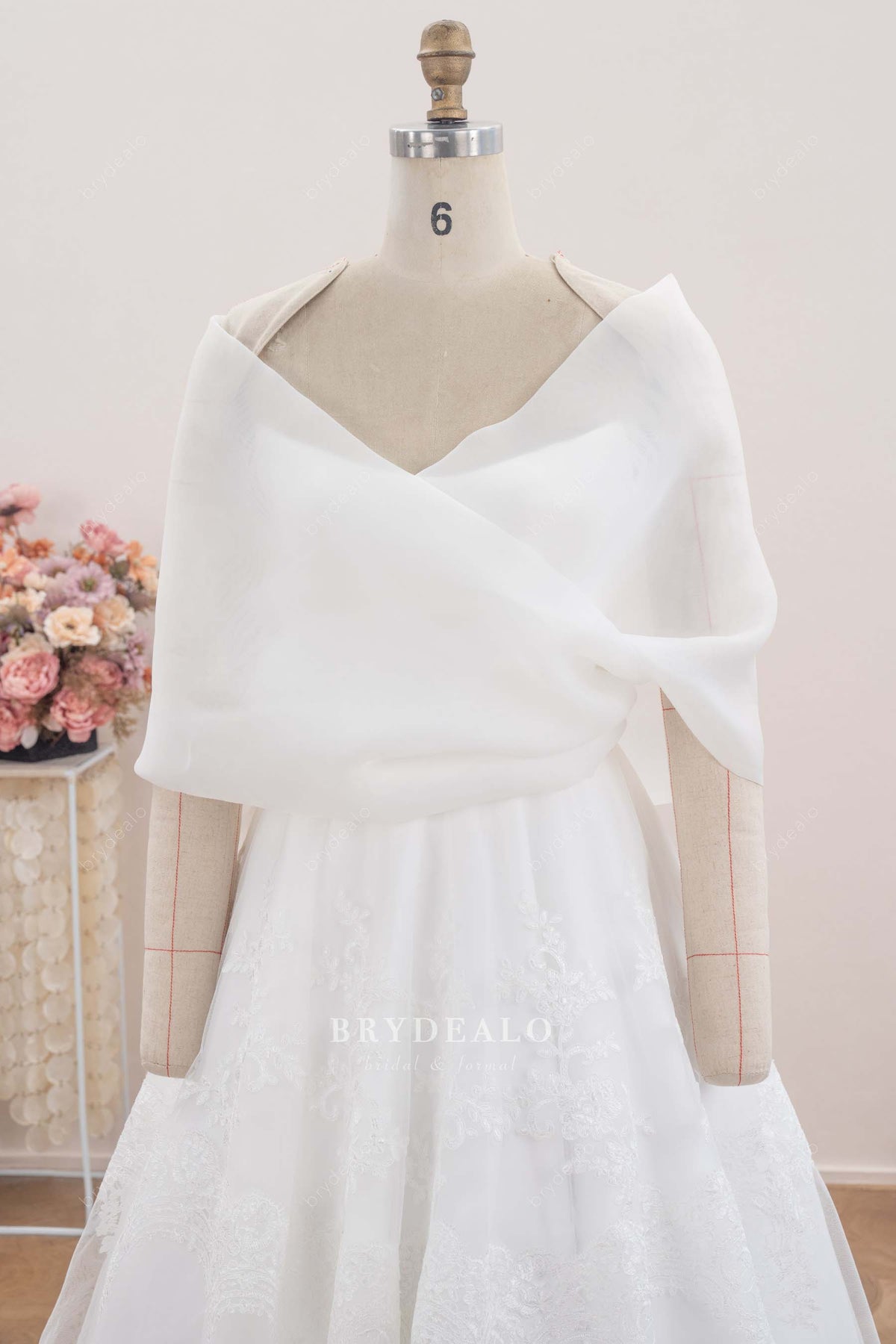 organza tea length wedding dress