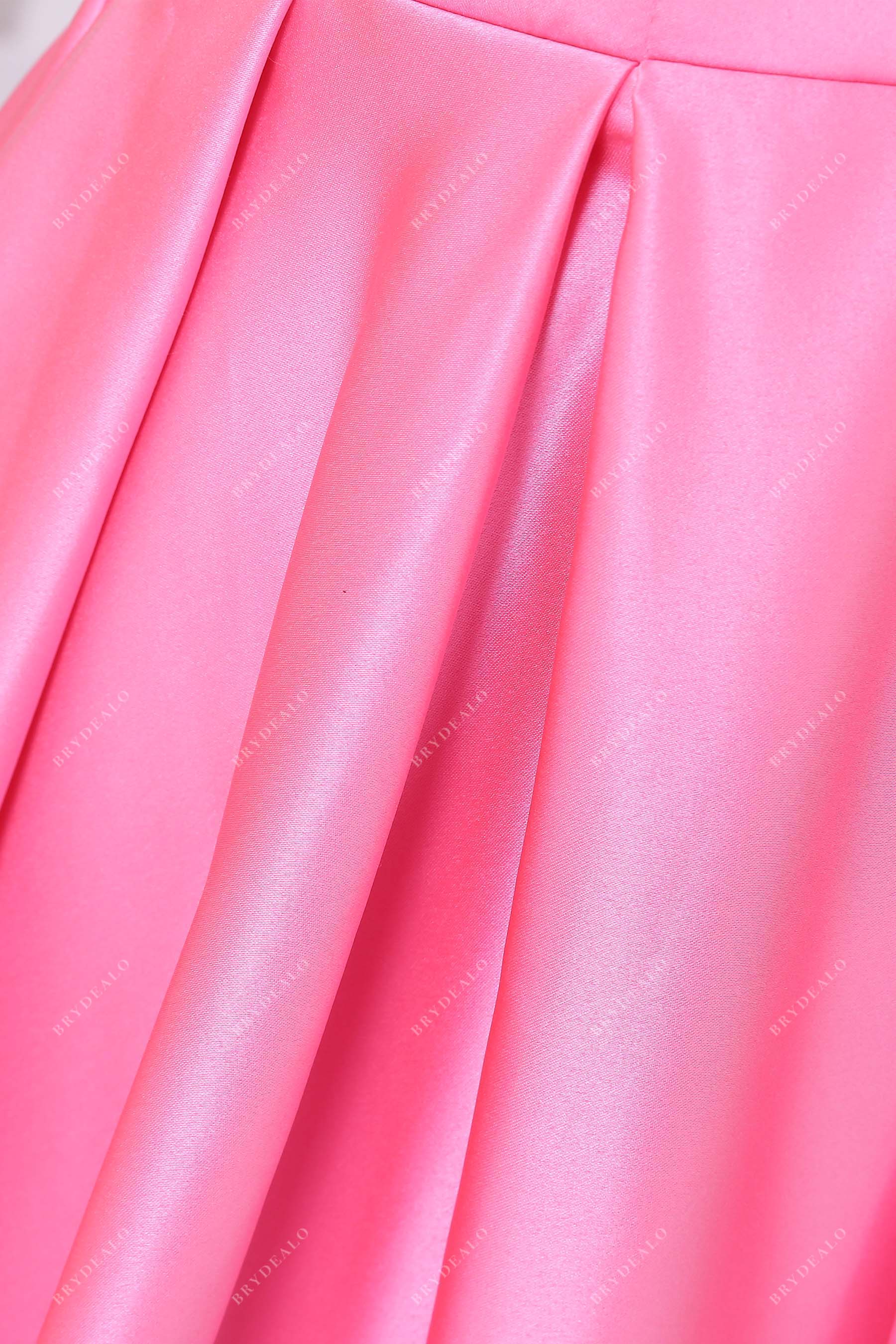 flamingo satin pleated dress