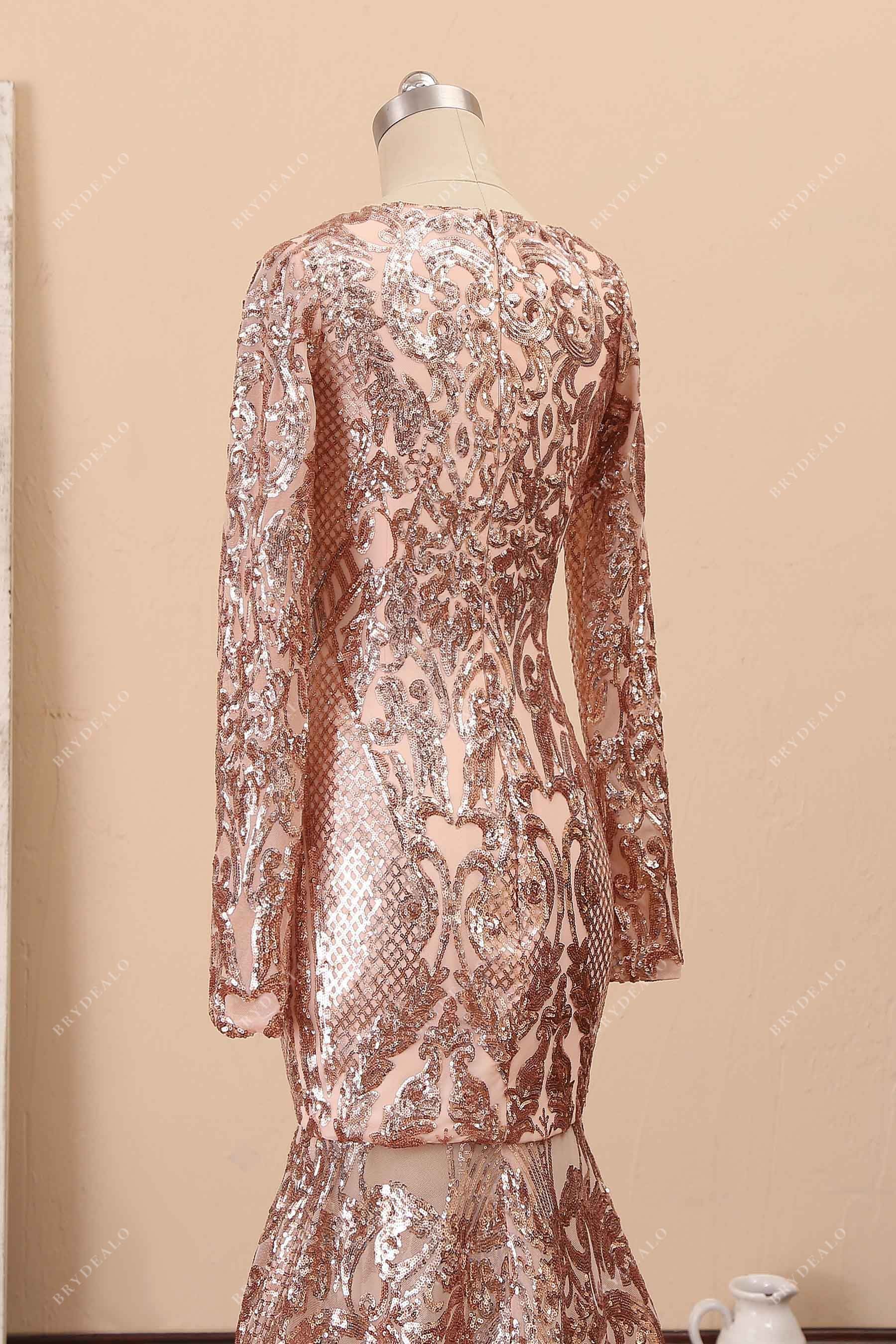 Rose Gold Unique Sequin Mermaid Prom Dress Brydealo Rose Gold Unique Sequin Mermaid Prom Dress Brydealo