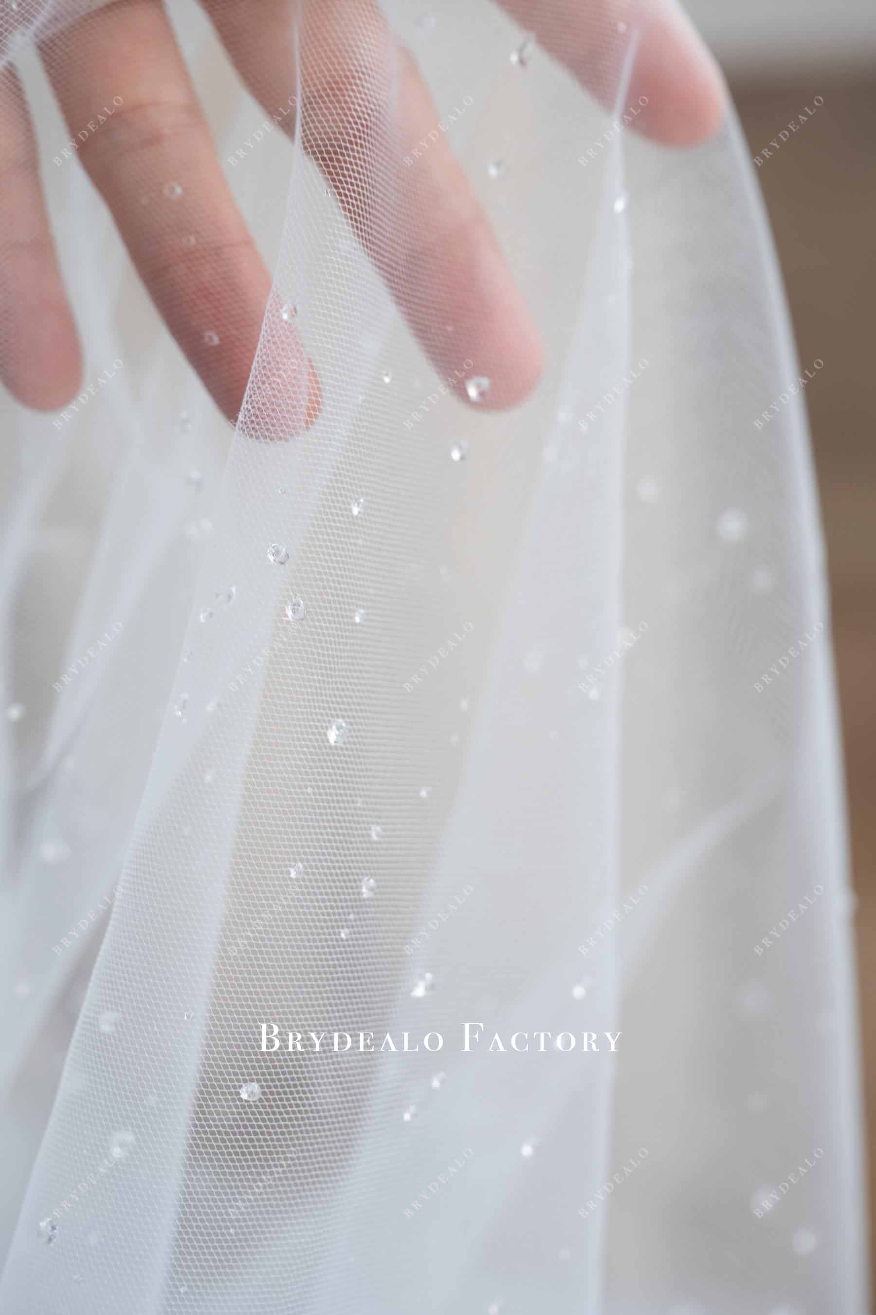 scattered dew tulle bridal veil